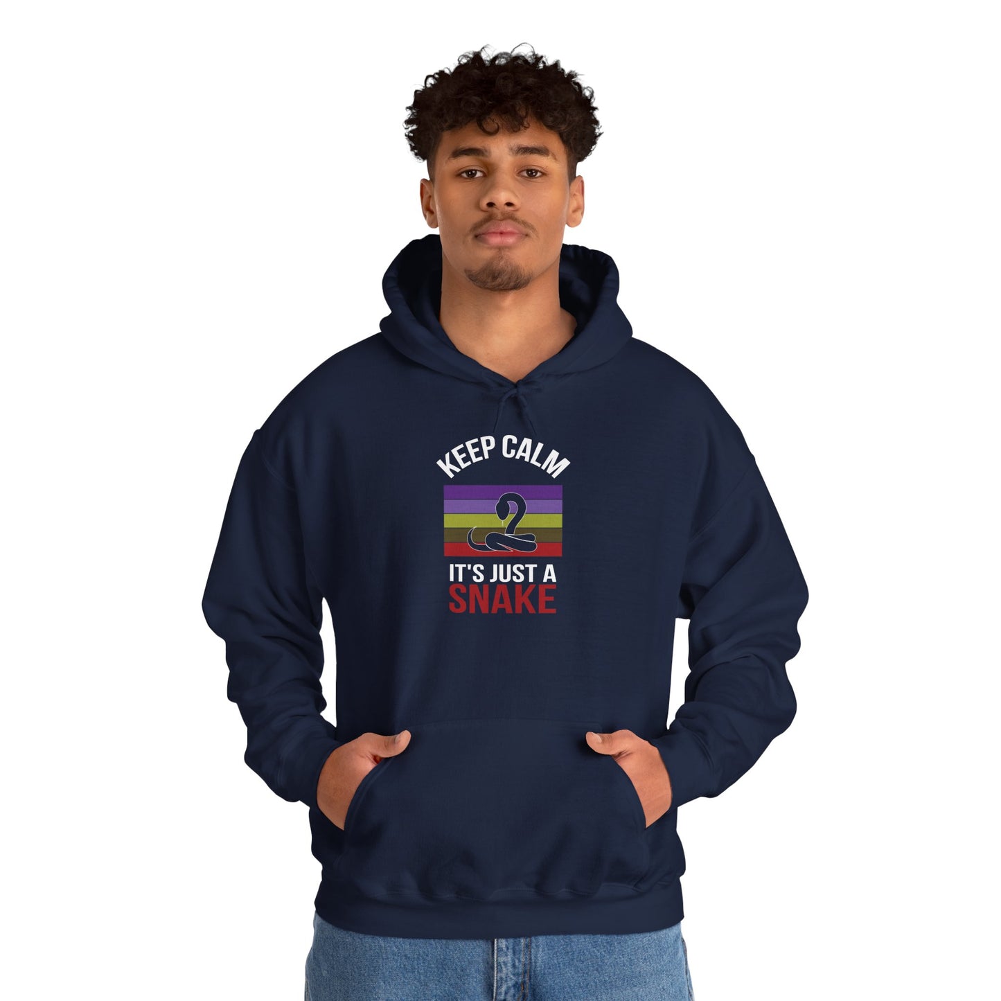 "It's Just a Snake" Unisex Hooded Sweatshirt with Bold Print - Great for Reptile Lovers