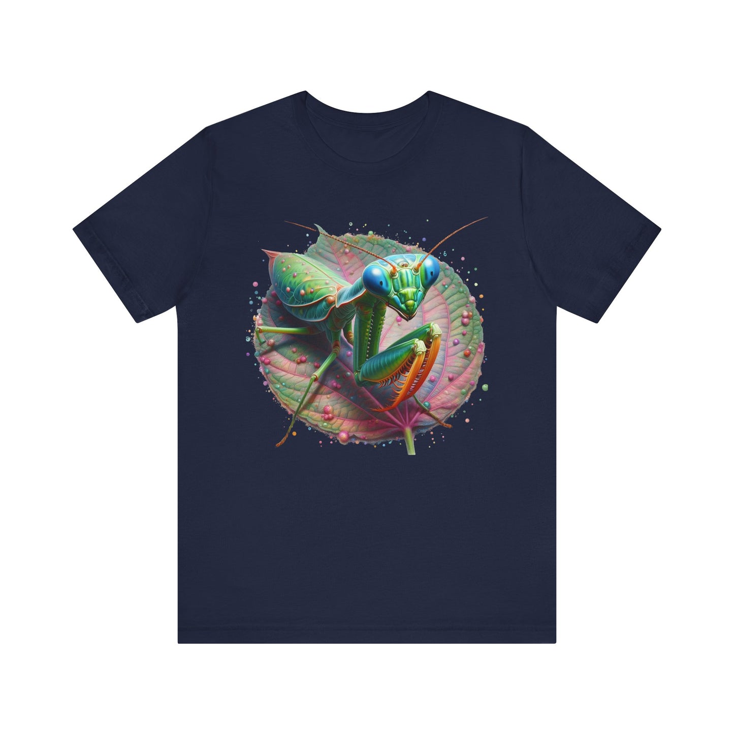 Mantis on a Leaf Unisex Jersey Tee - Casual Everyday Wear - Great for Reptile Lovers