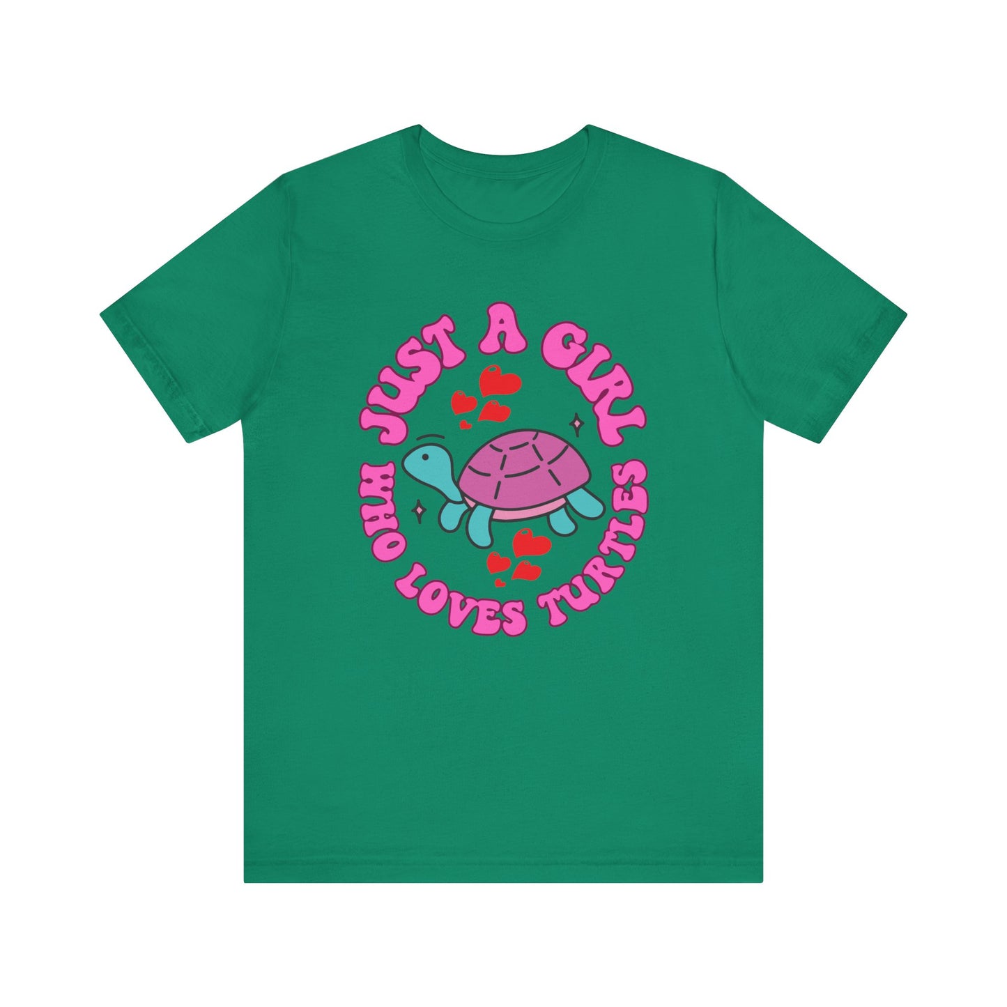 "Just a Girl Who Loves Turtles" Unisex Jersey Tee - Casual Everyday Wear - Great for Reptile Lovers