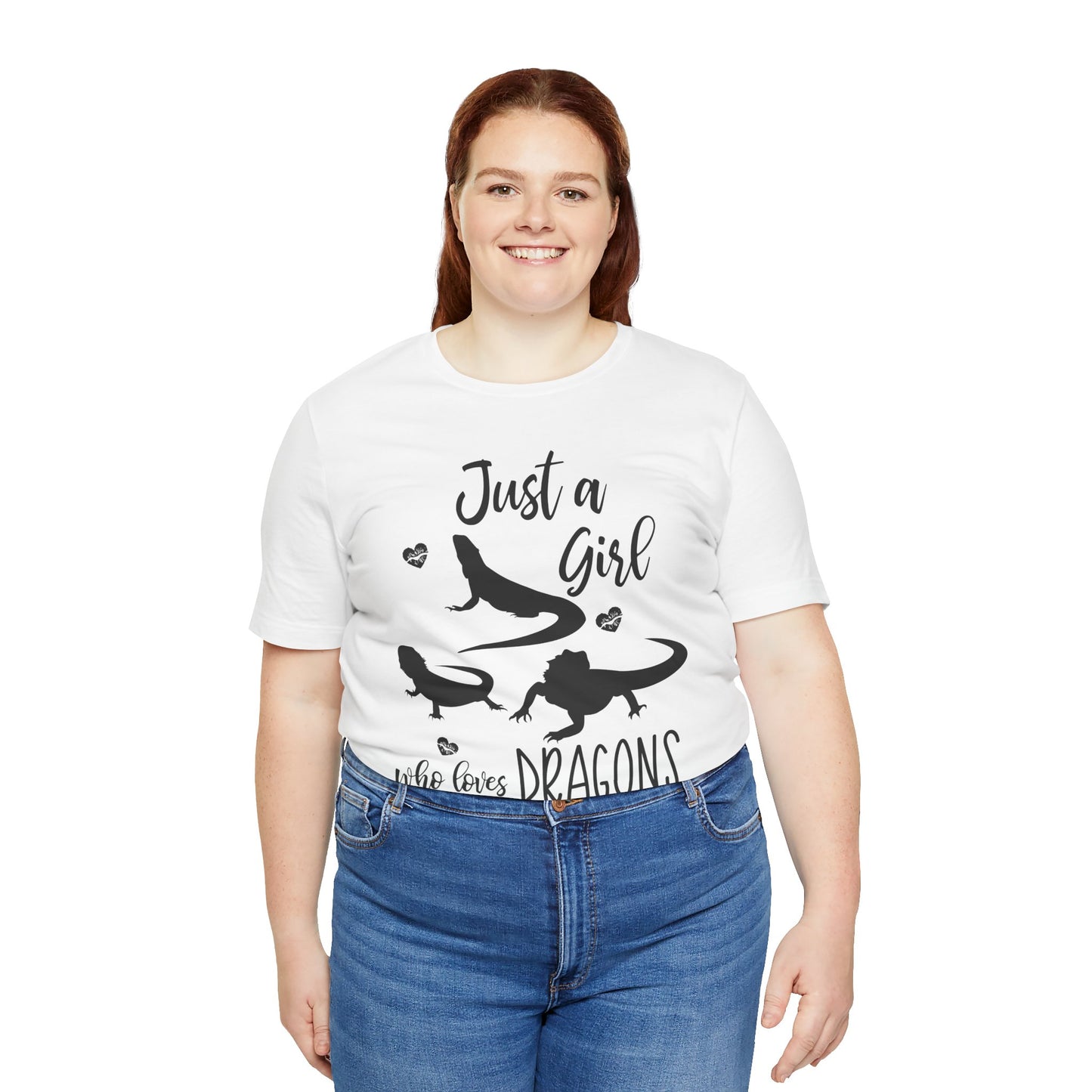 "Girl Who Loves Bearded Dragons" Unisex Jersey Tee - Casual Everyday Wear - Great for Reptile Lovers