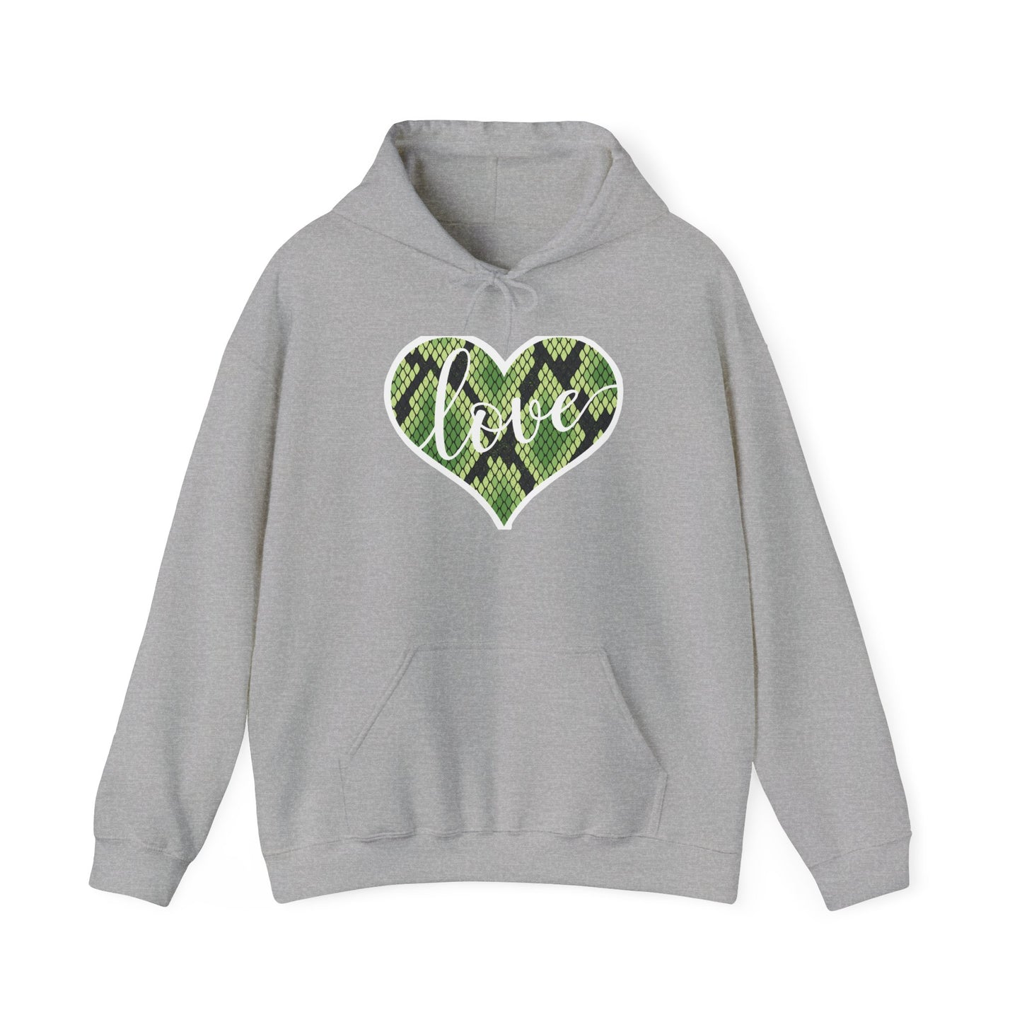 Reptile Love Unisex Hooded Sweatshirt with Bold Print - Great for Reptile Lovers