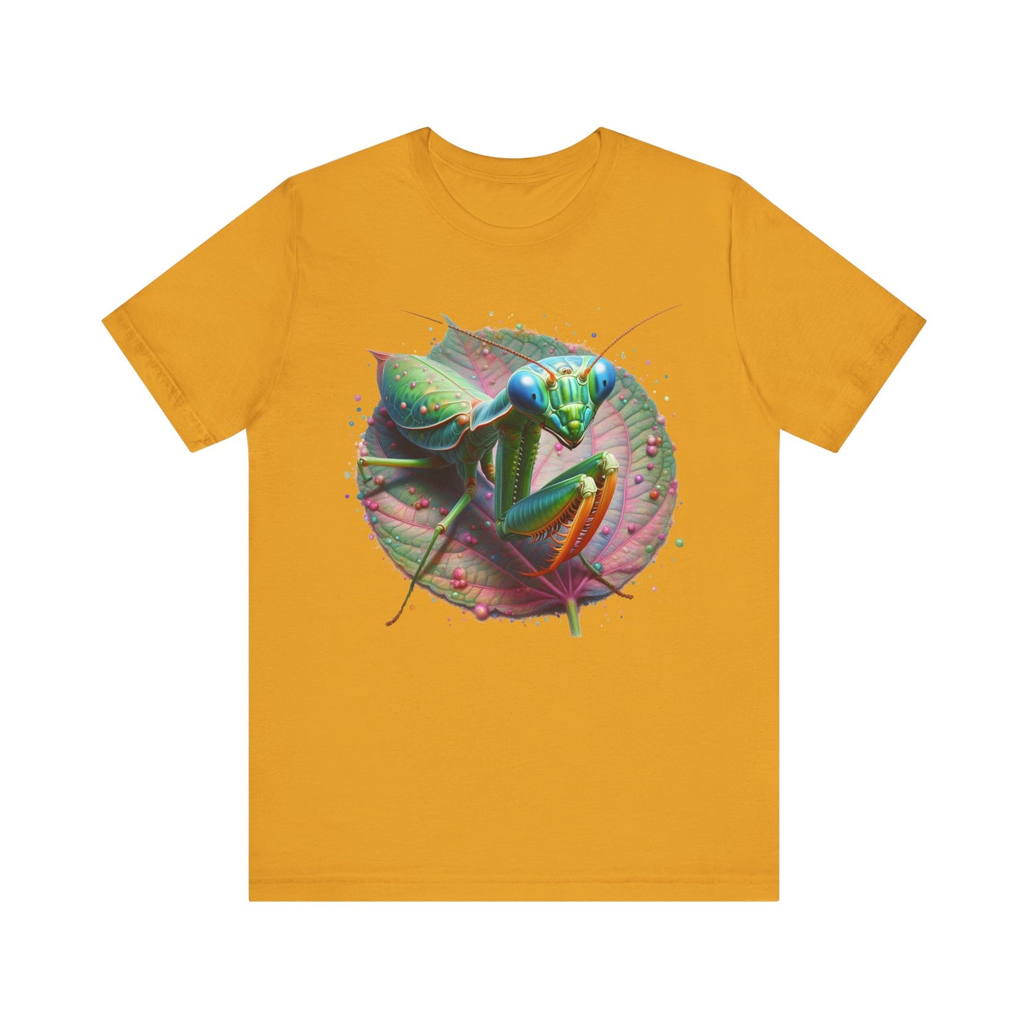 Mantis on a Leaf Unisex Jersey Tee - Casual Everyday Wear - Great for Reptile Lovers