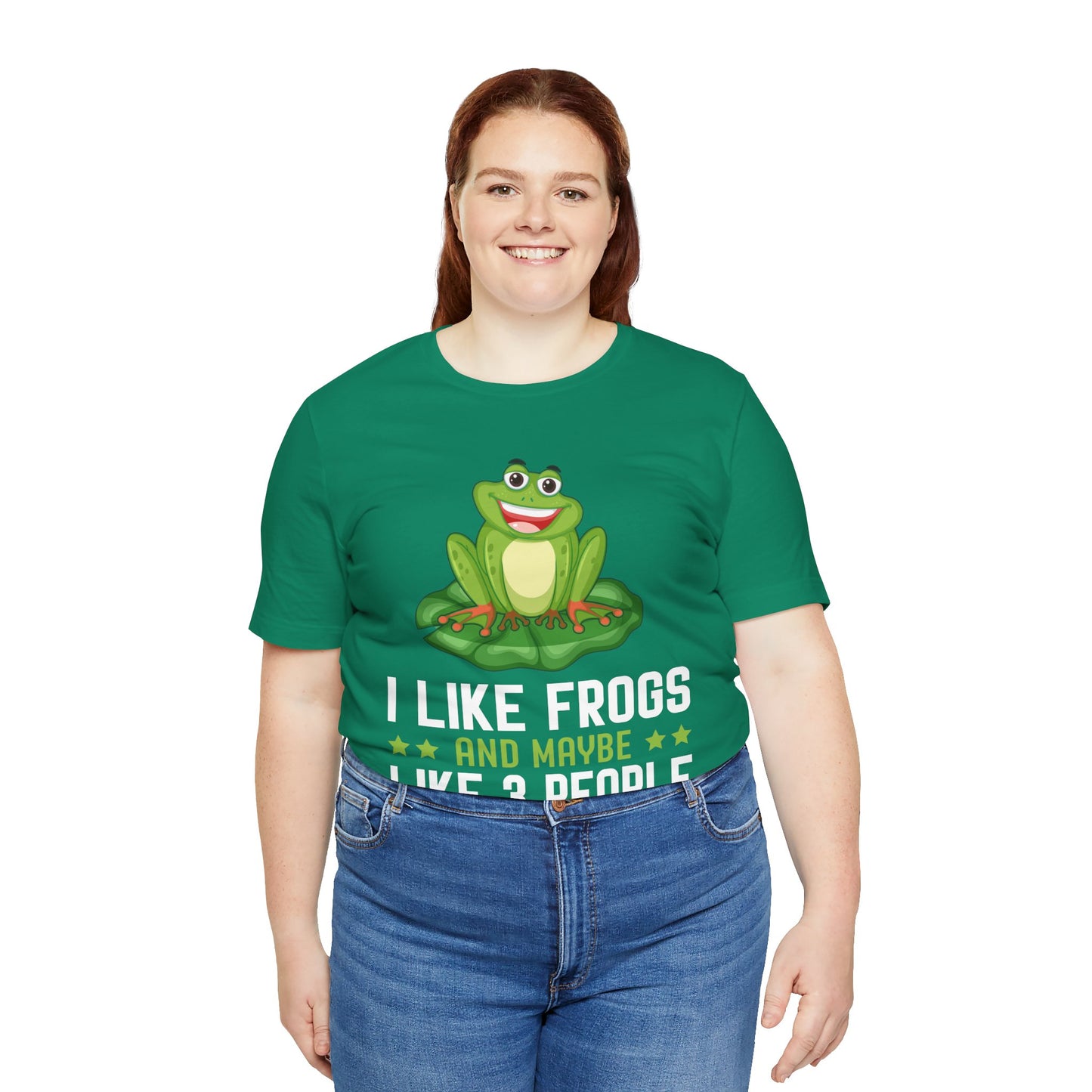 "Frogs and Maybe 3 People" Unisex Jersey Tee - Casual Everyday Wear - Great for Frog Lovers