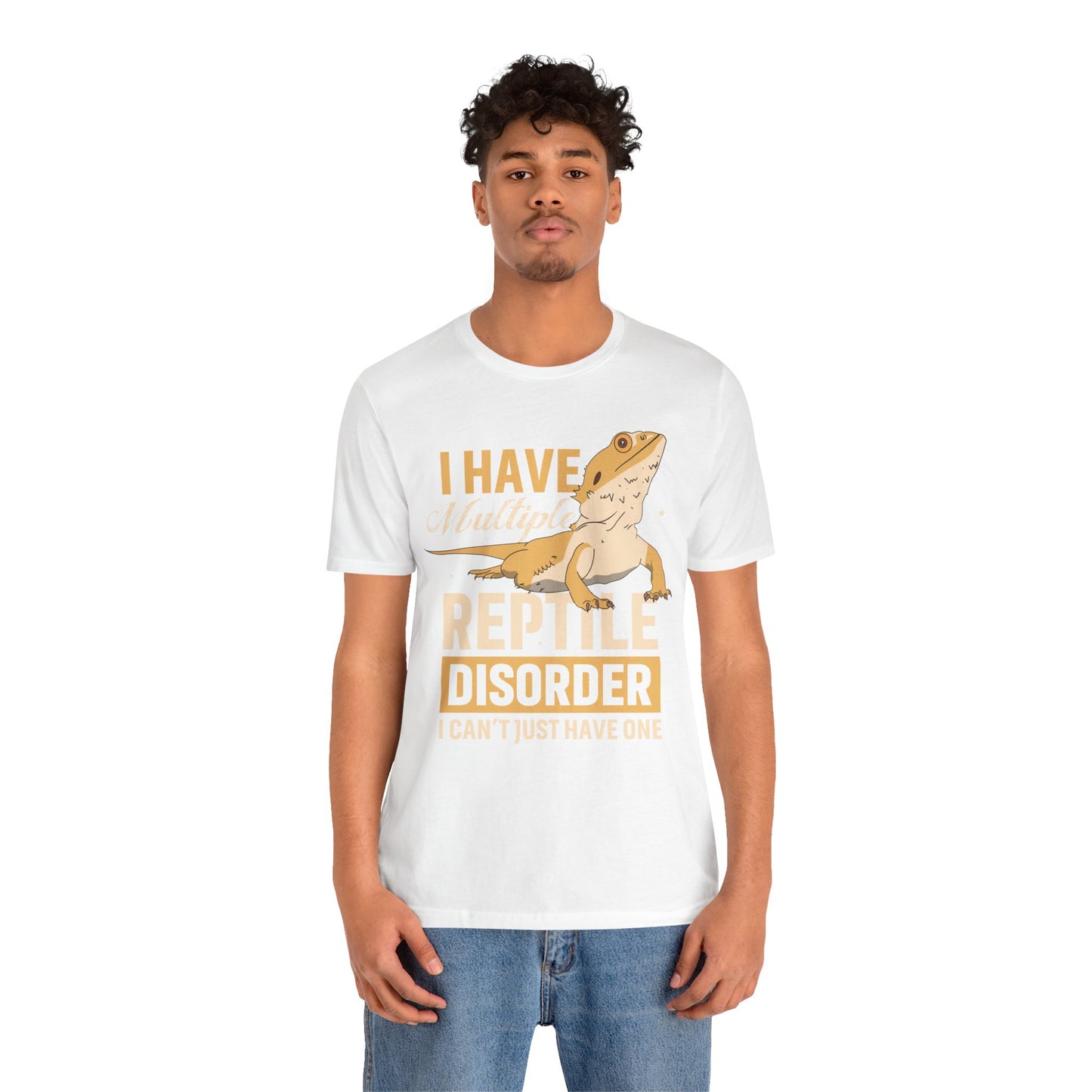 "Multiple Reptile Disorder" Print Unisex Jersey Tee - Casual Everyday Wear - Great for Reptile Lovers