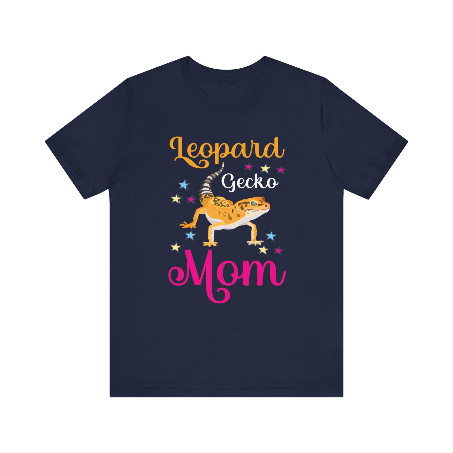 "Leopard Gecko Mom" Print Unisex Jersey Tee - Casual Everyday Wear - Great for Reptile Lovers