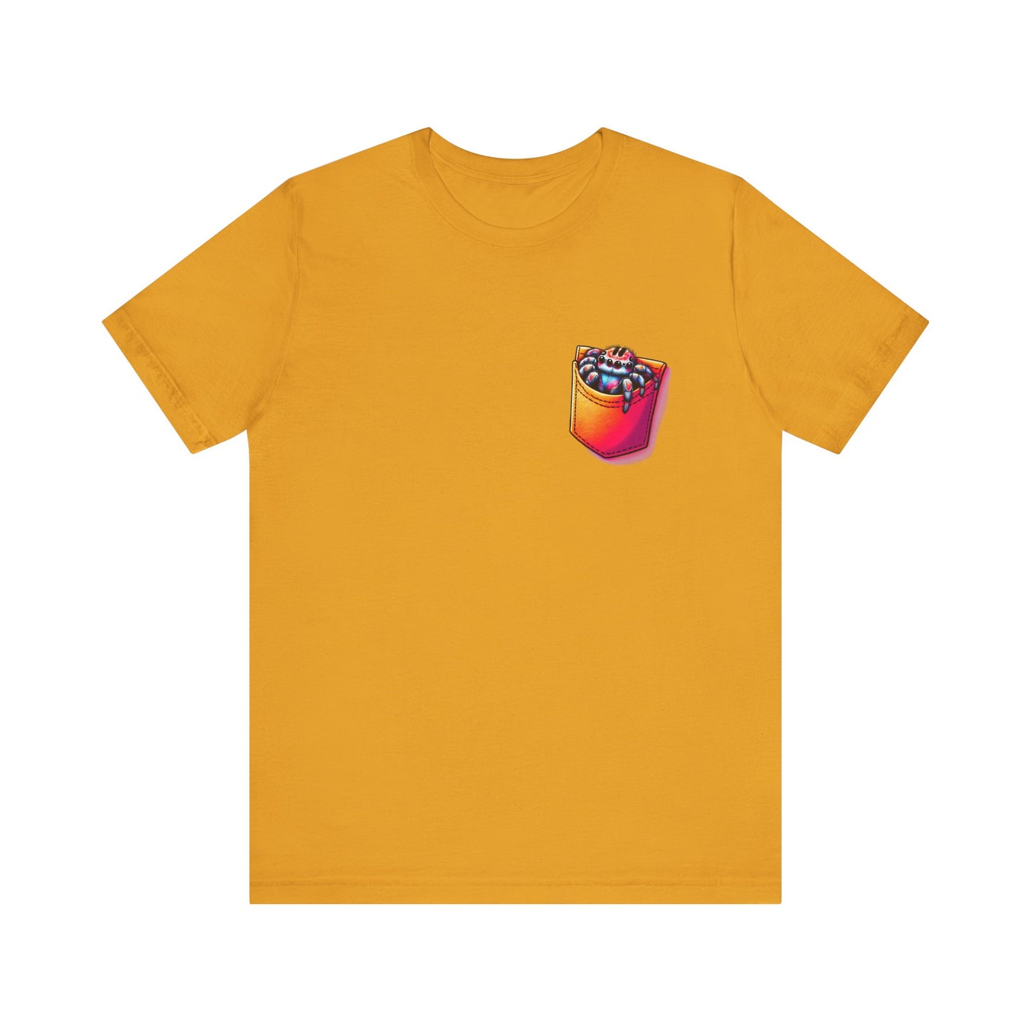 "Pocket Spider" Print Unisex Jersey Tee - Casual Everyday Wear - Great for Reptile Lovers