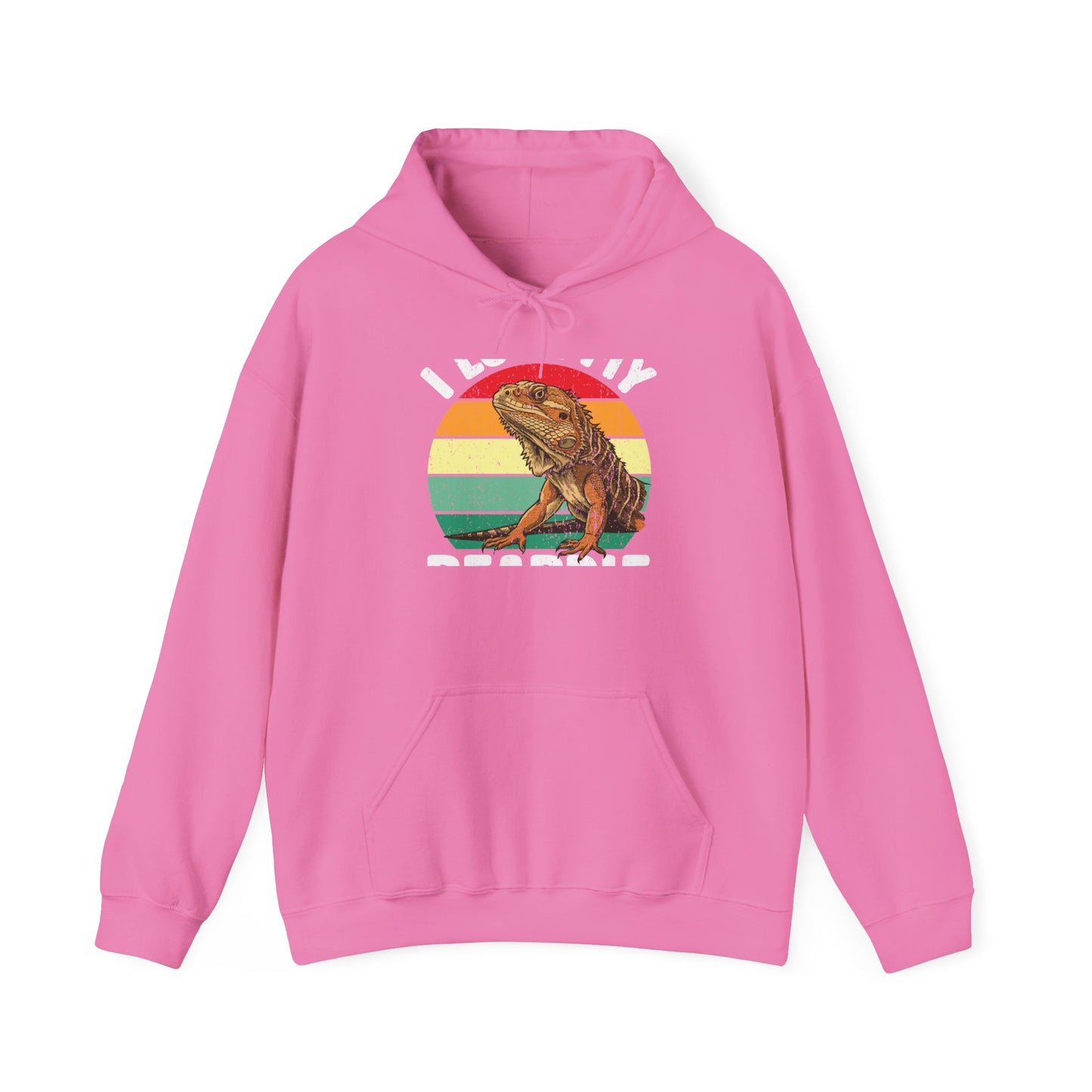 Beardie Unisex Hooded Sweatshirt with Bold Print - Great for Reptile Lovers