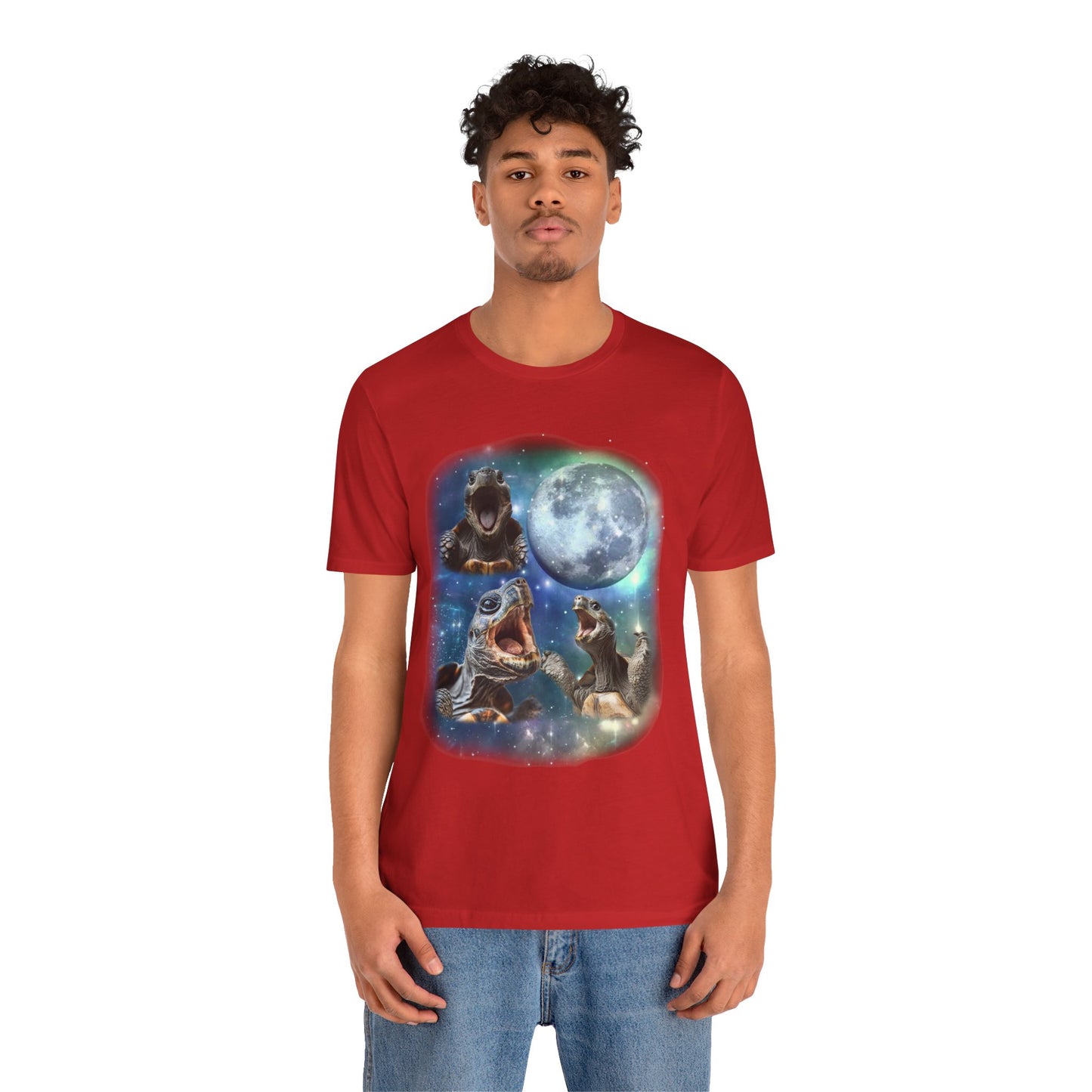 Tortoise Howling at the Moon Unisex Jersey Tee - Casual Everyday Wear - Great for Reptile Lovers