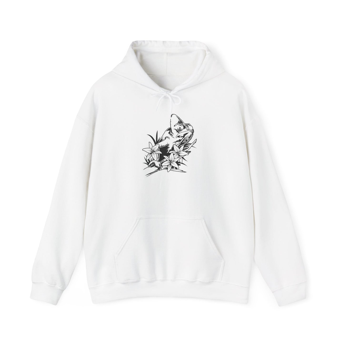Chameleon Unisex Hooded Sweatshirt with Bold Print - Great for Reptile Lovers
