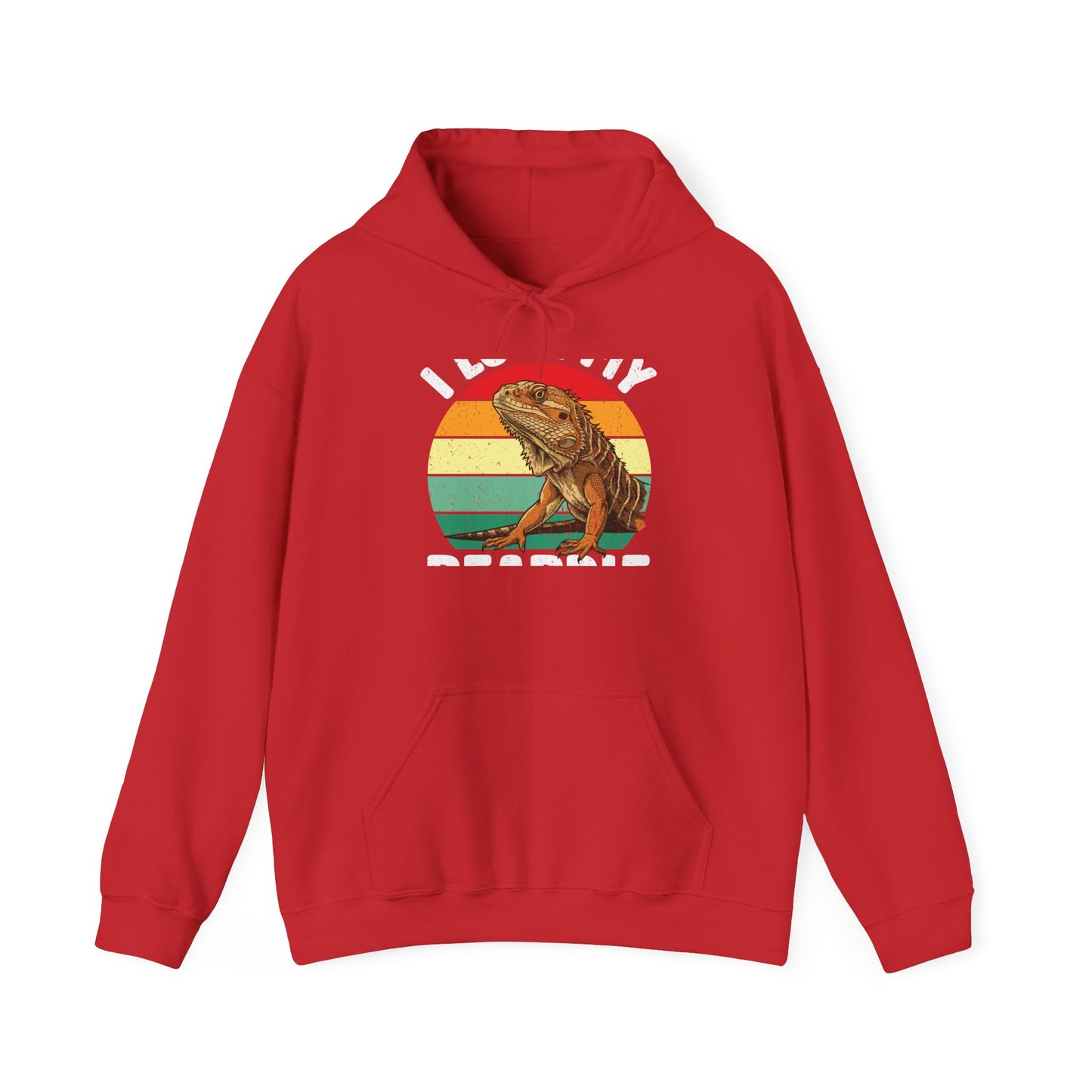 Beardie Unisex Hooded Sweatshirt with Bold Print - Great for Reptile Lovers