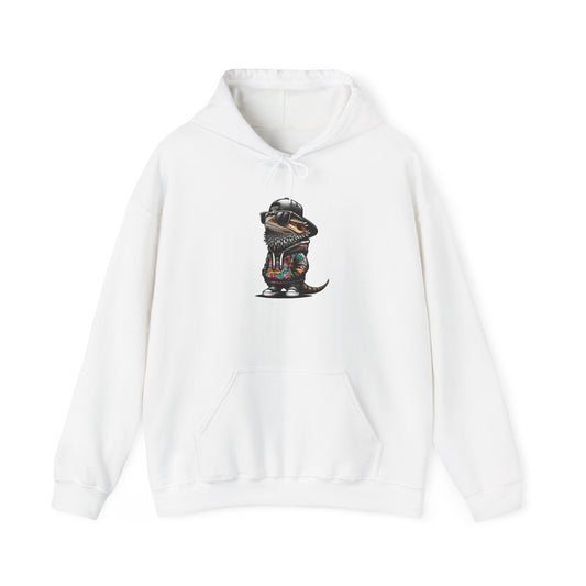 Hip Hop Beardie Unisex Hooded Sweatshirt with Bold Print - Great for Reptile Lovers