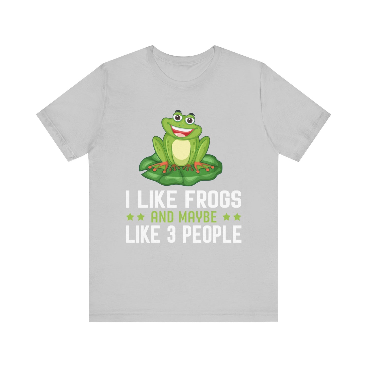 "Frogs and Maybe 3 People" Unisex Jersey Tee - Casual Everyday Wear - Great for Frog Lovers