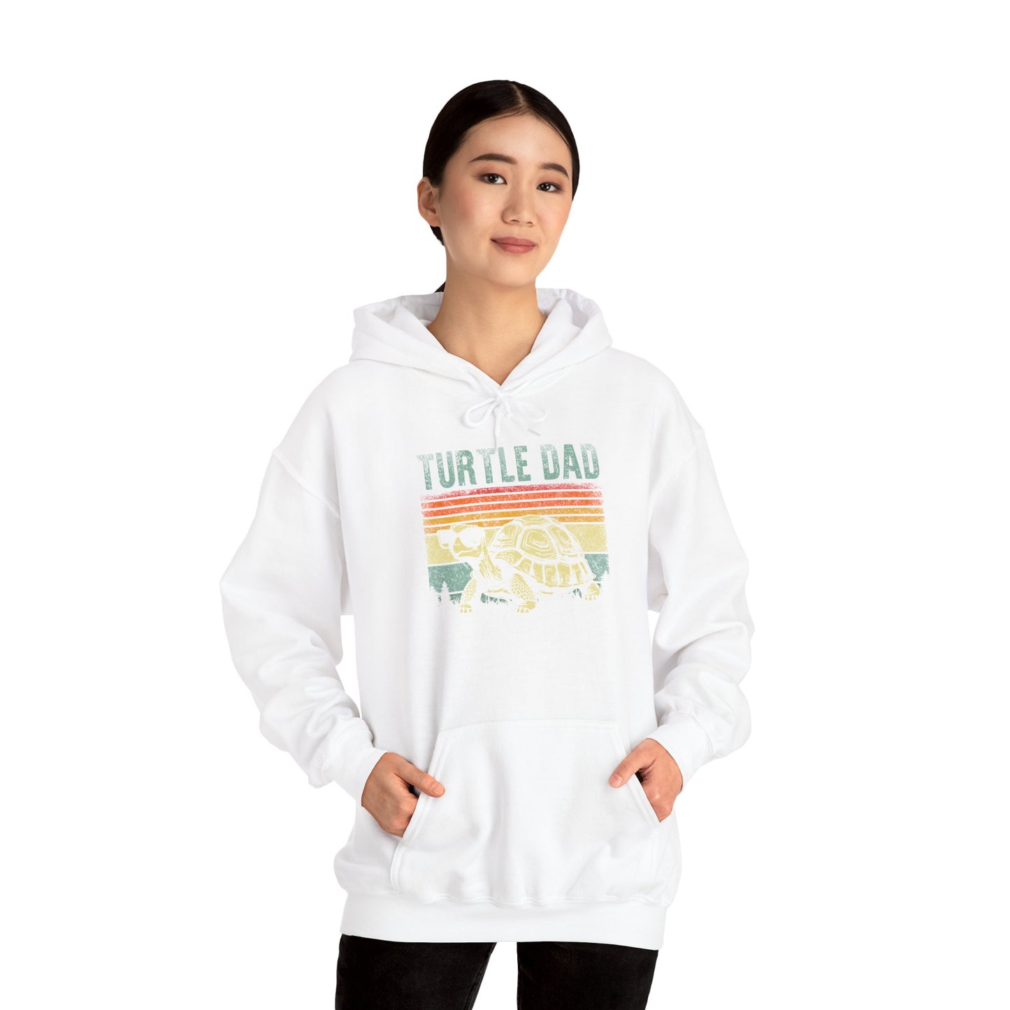 "Turtle Dad" Unisex Hooded Sweatshirt with Bold Print - Great for Reptile Lovers