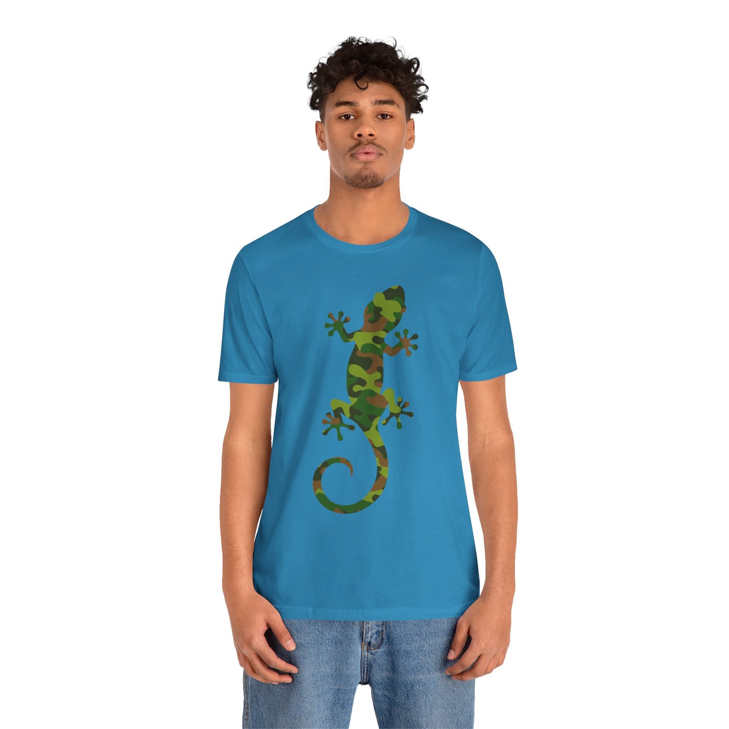 Camo Lizard Unisex Jersey Tee - Casual Everyday Wear - Great for Reptile Lovers