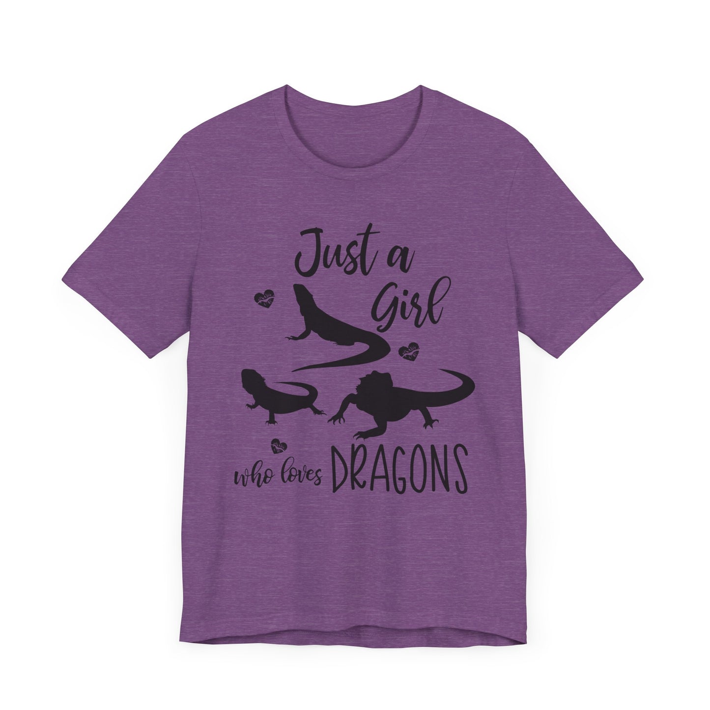 "Girl Who Loves Bearded Dragons" Unisex Jersey Tee - Casual Everyday Wear - Great for Reptile Lovers