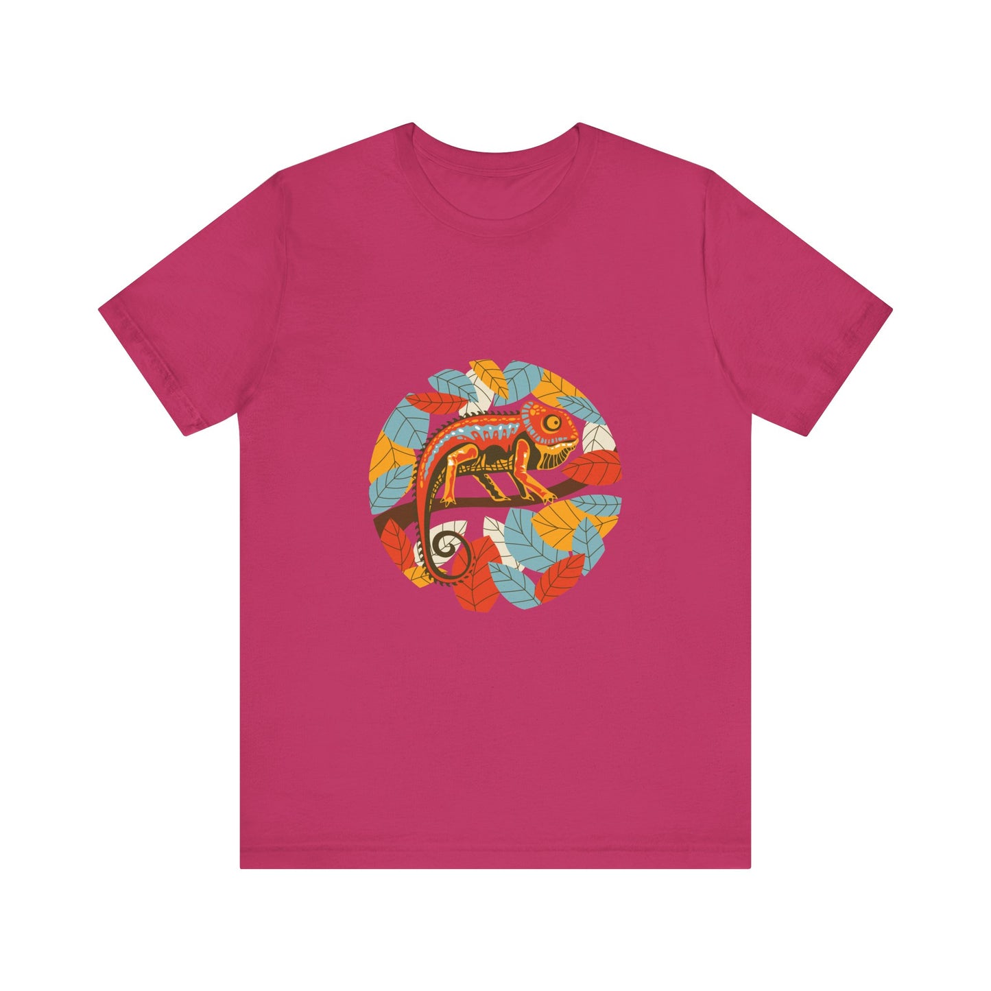 Leafy Chameleon Unisex Jersey Tee - Casual Everyday Wear - Great for Reptile Lovers