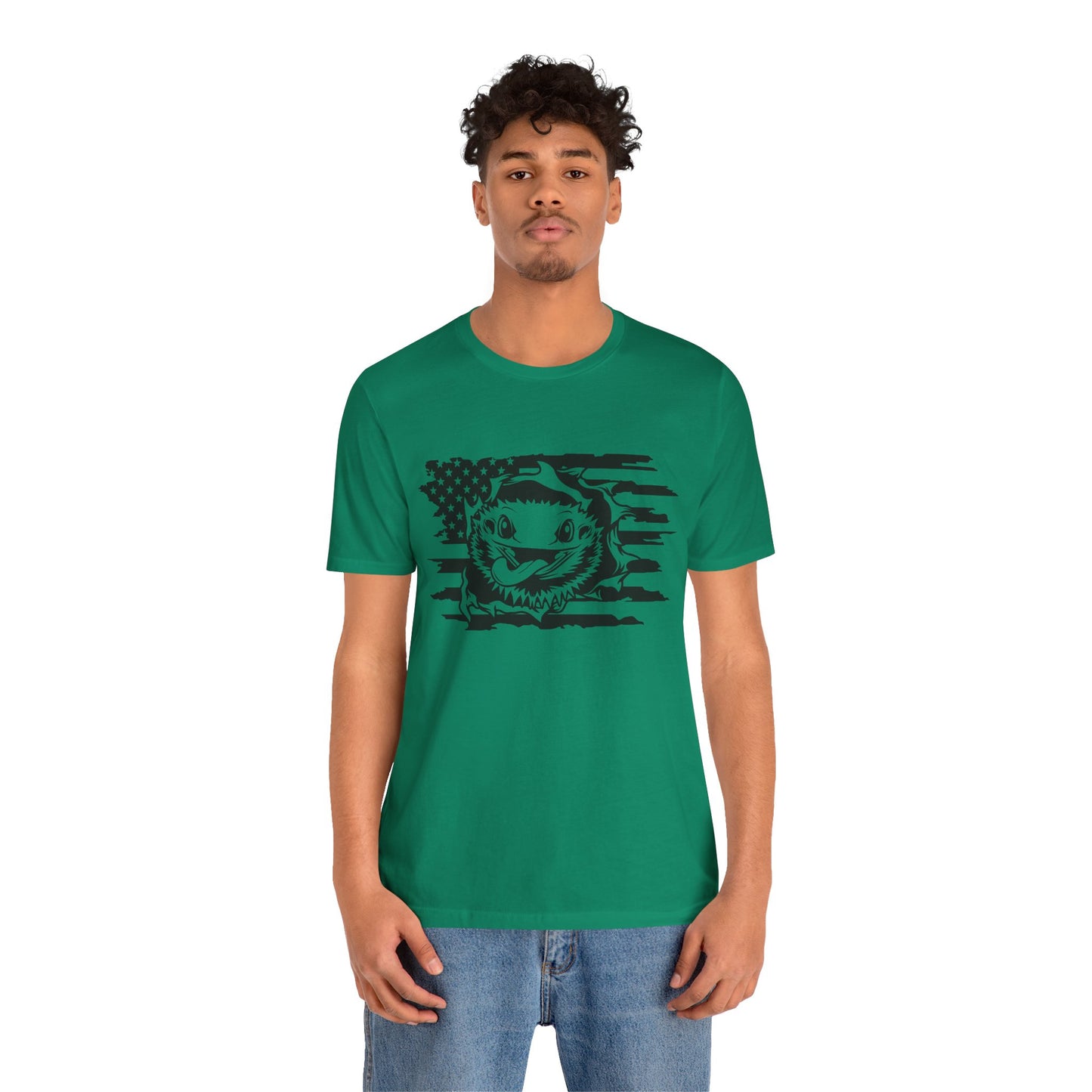 Beardie Flag Exit Unisex Jersey Tee - Casual Everyday Wear - Great for Reptile Lovers