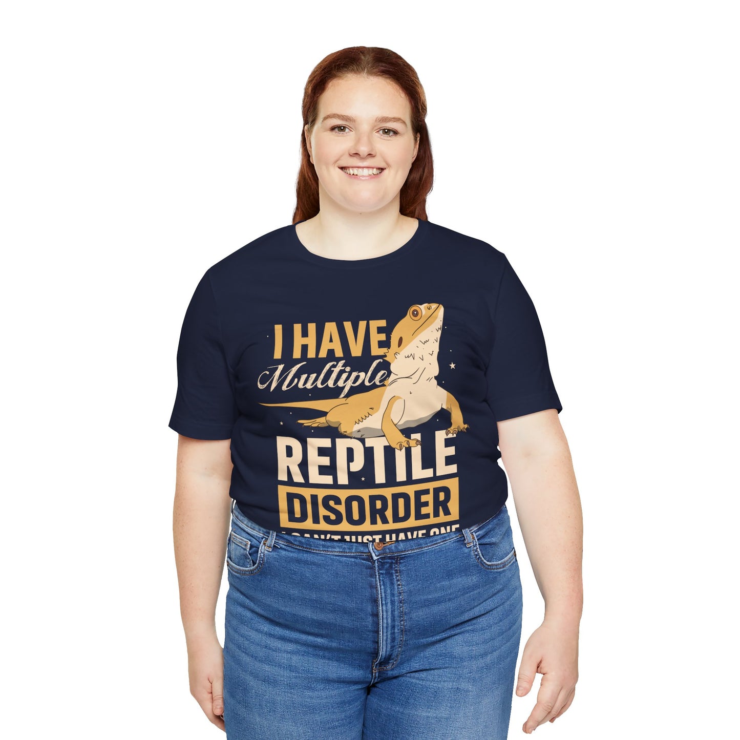 "Multiple Reptile Disorder" Print Unisex Jersey Tee - Casual Everyday Wear - Great for Reptile Lovers