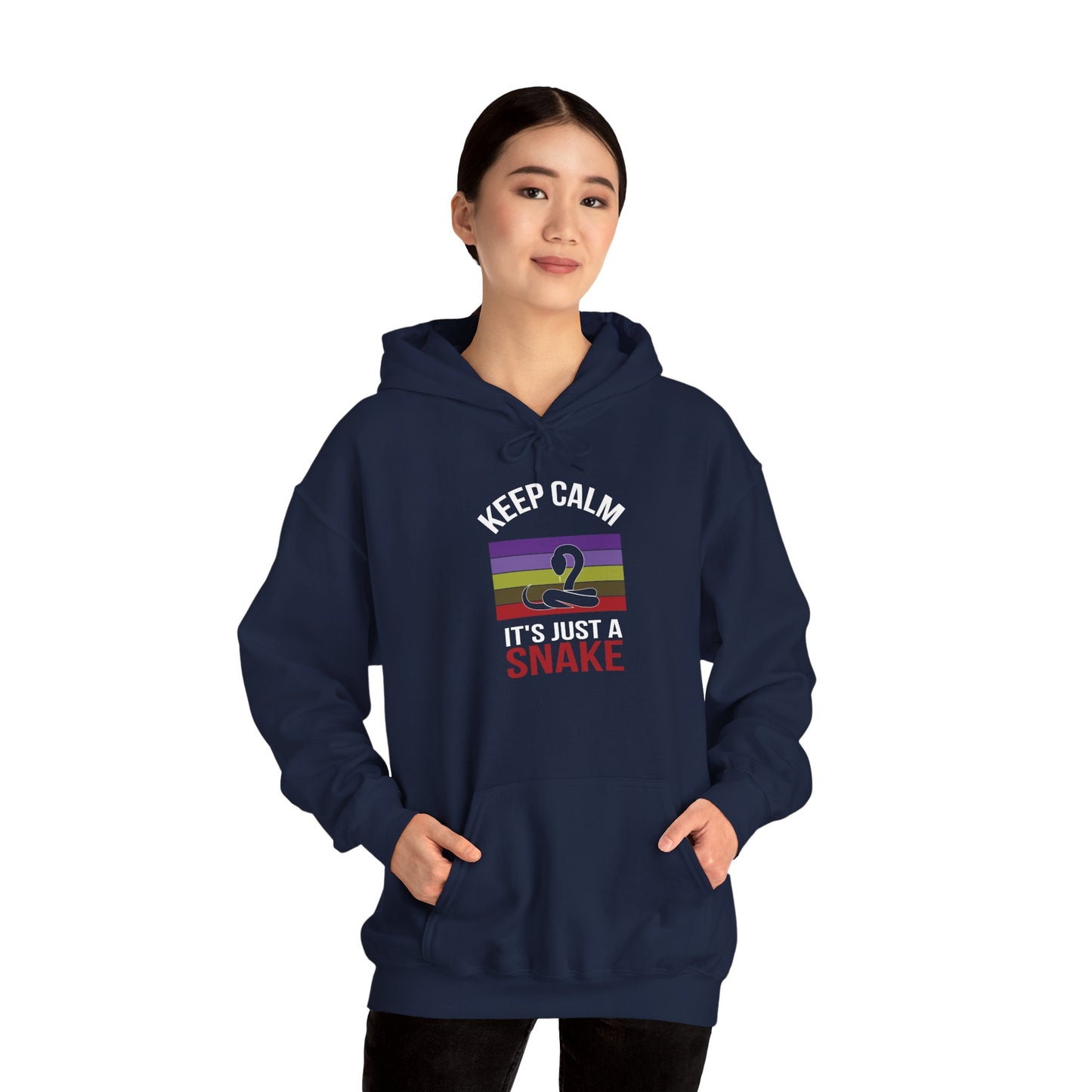 "It's Just a Snake" Unisex Hooded Sweatshirt with Bold Print - Great for Reptile Lovers