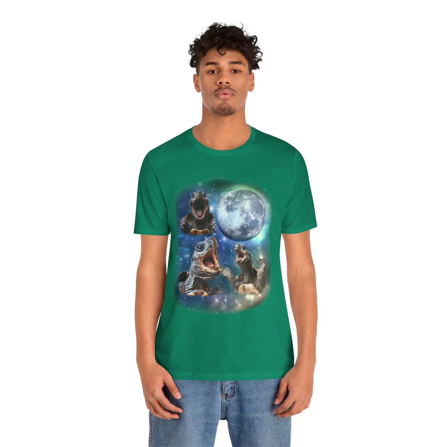 Tortoise Howling at the Moon Unisex Jersey Tee - Casual Everyday Wear - Great for Reptile Lovers