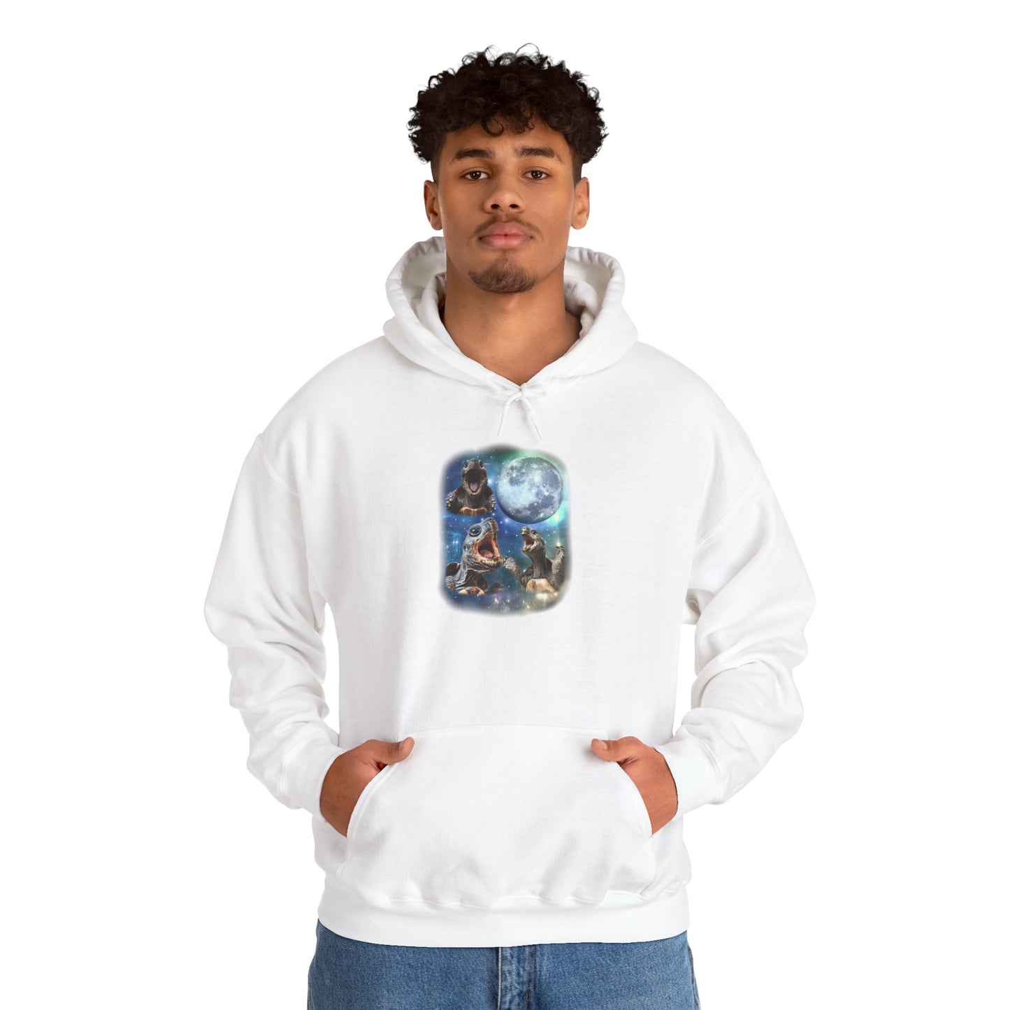 Tortoise Howl Cozy Unisex Hooded Sweatshirt with Bold Print - Great for Reptile Lovers