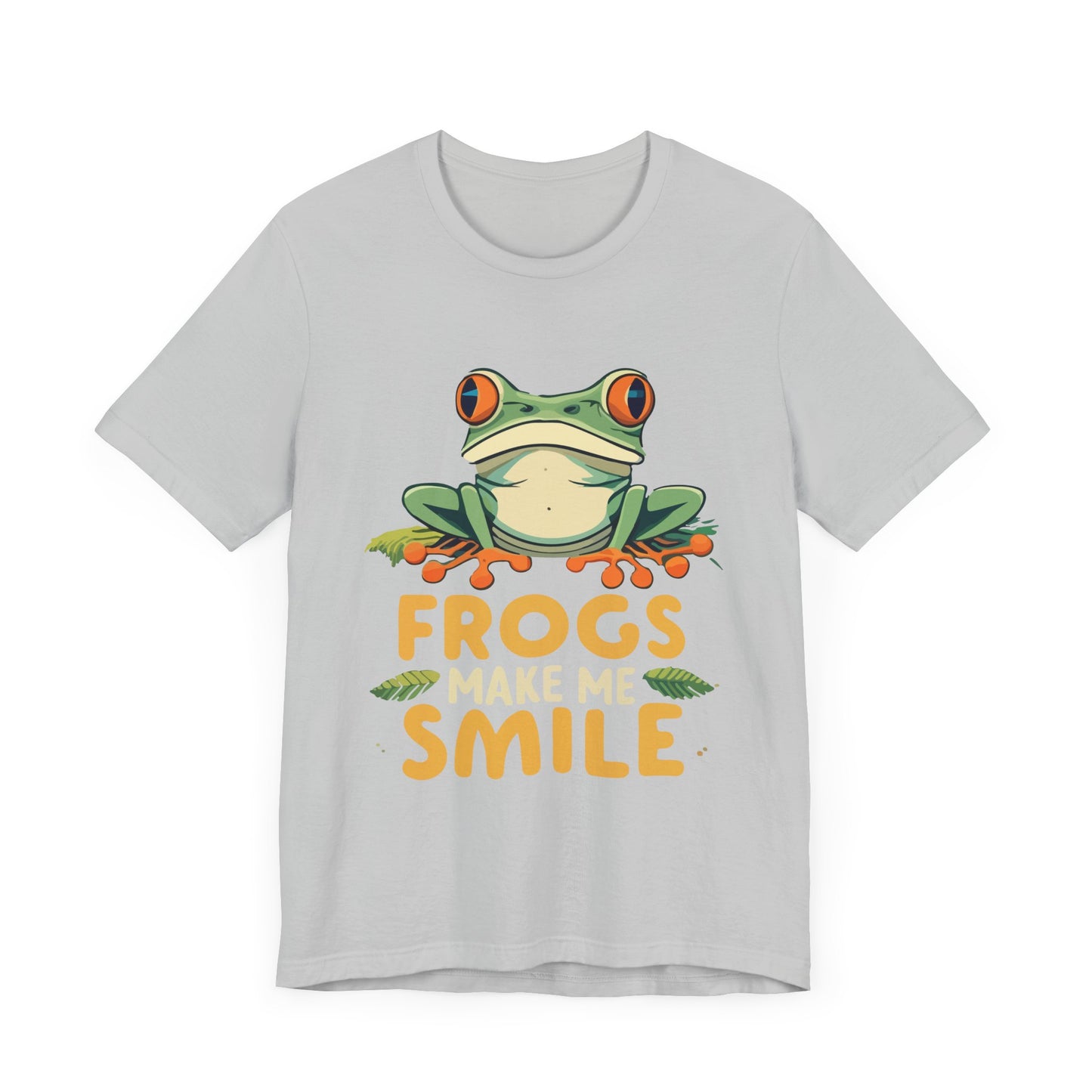 "Frogs Make Me Smile" Unisex Jersey Tee - Casual Everyday Wear - Great for Reptile Lovers