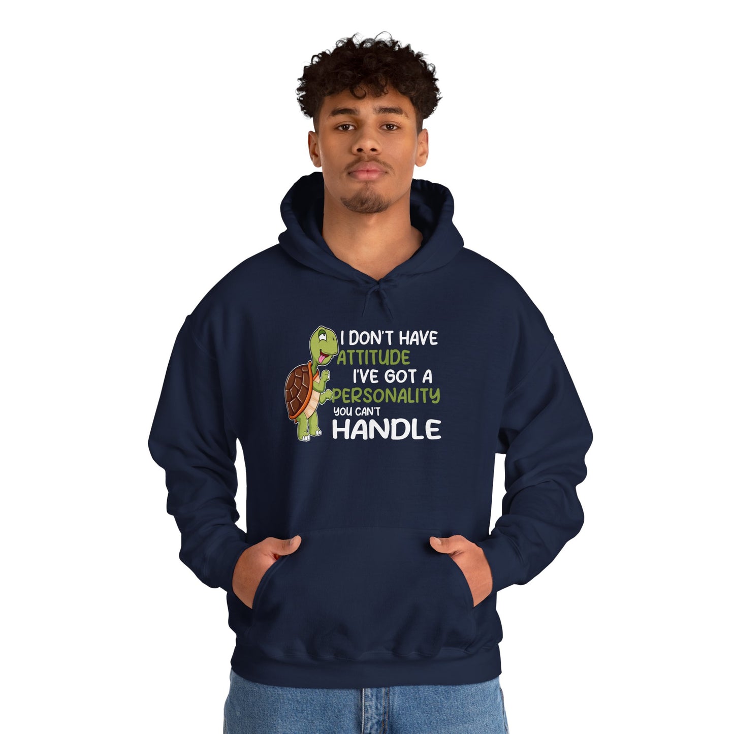 "A Personality You Can't Handle" Cozy Unisex Hooded Sweatshirt with Bold Print - Great for Reptile Lovers