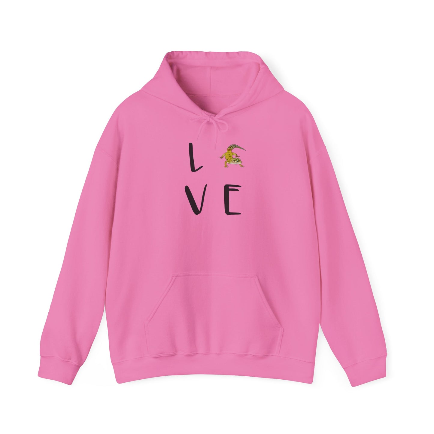 Leopard Love Cozy Unisex Hooded Sweatshirt with Bold Print - Great for Reptile Lovers