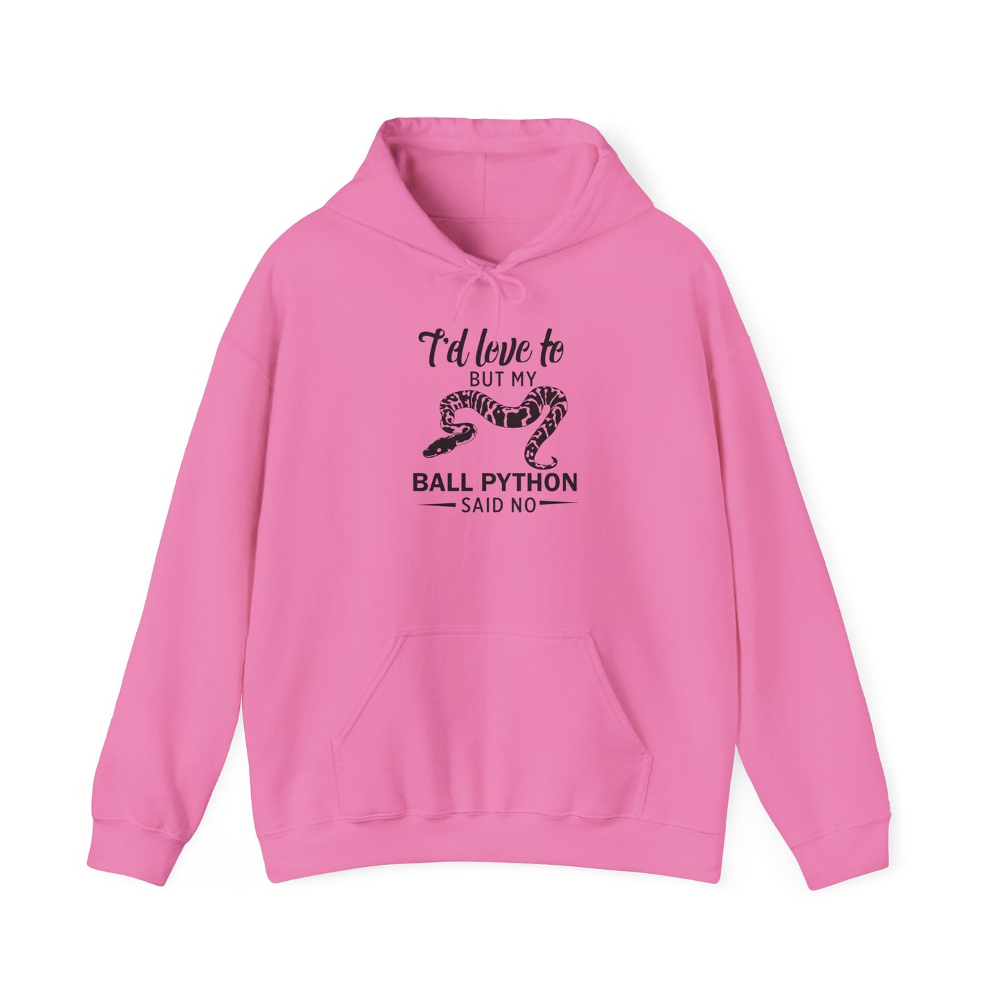 "Ball Python Said No" Cozy Unisex Hooded Sweatshirt with Bold Print - Great for Reptile Lovers