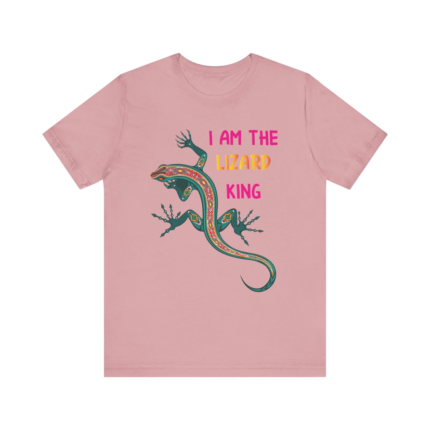 "I Am the Lizard King" Print Unisex Jersey Tee - Casual Everyday Wear - Great for Reptile Lovers