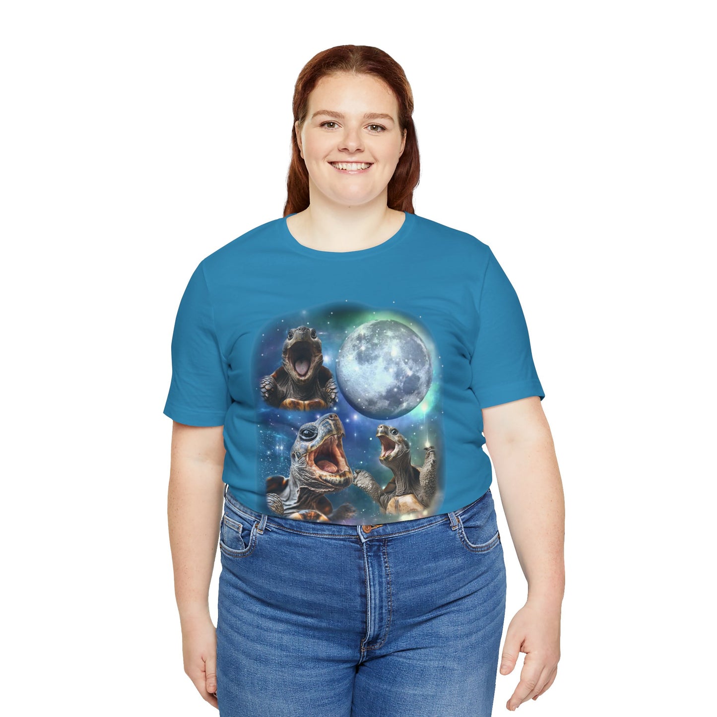 Tortoise Howling at the Moon Unisex Jersey Tee - Casual Everyday Wear - Great for Reptile Lovers