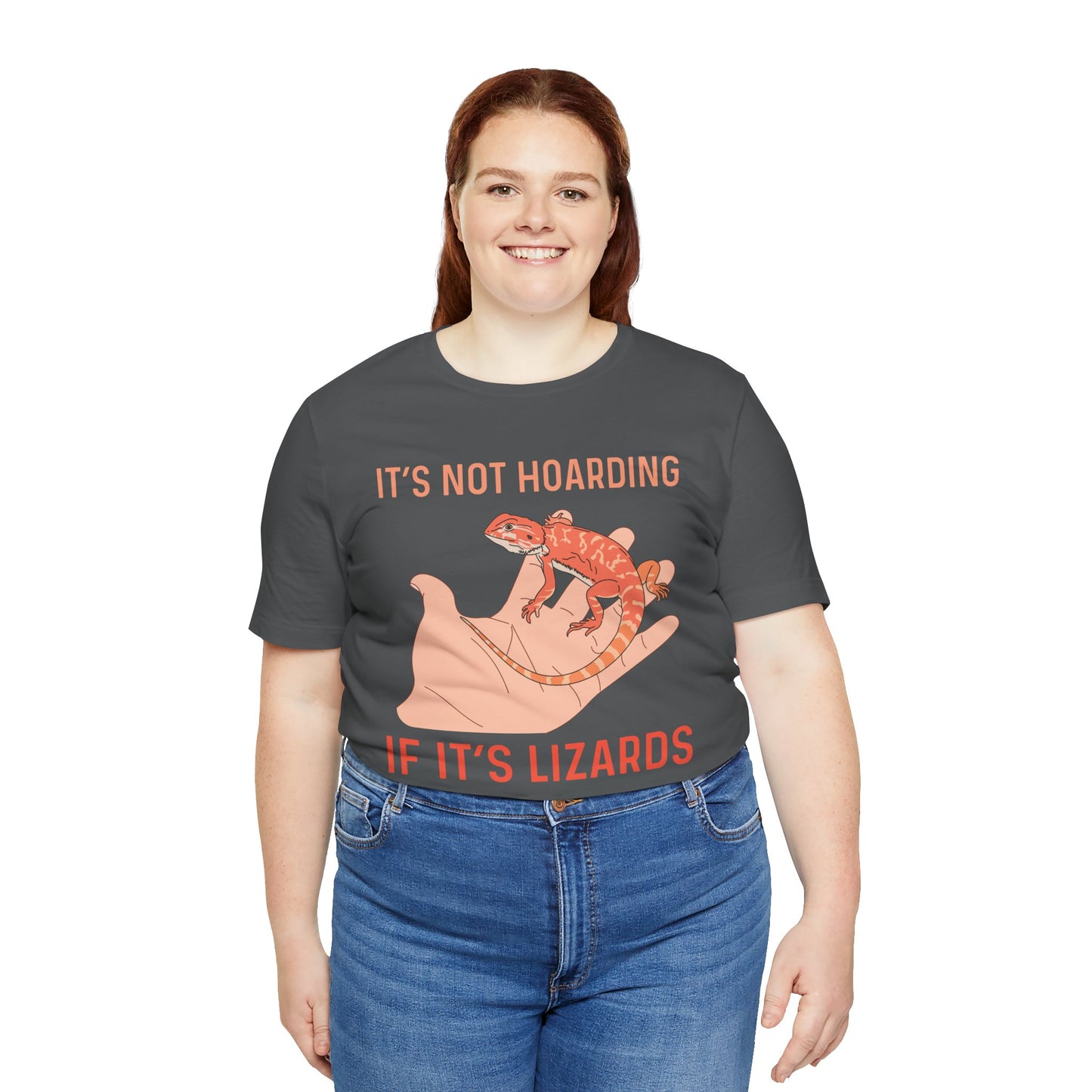 "It's Not Hoarding If It's Lizards" Unisex Jersey Tee - Casual Everyday Wear - Great for Reptile Lovers
