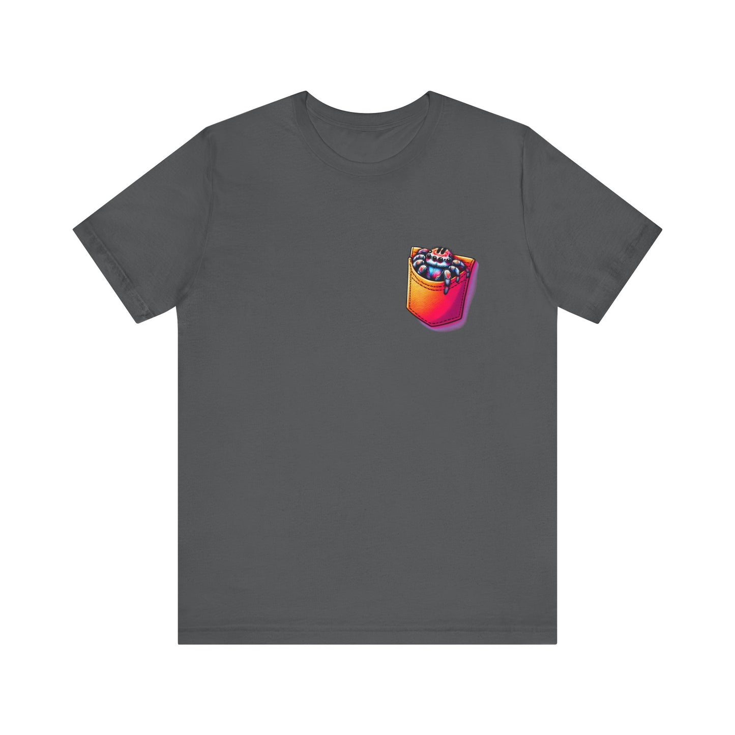 "Pocket Spider" Print Unisex Jersey Tee - Casual Everyday Wear - Great for Reptile Lovers