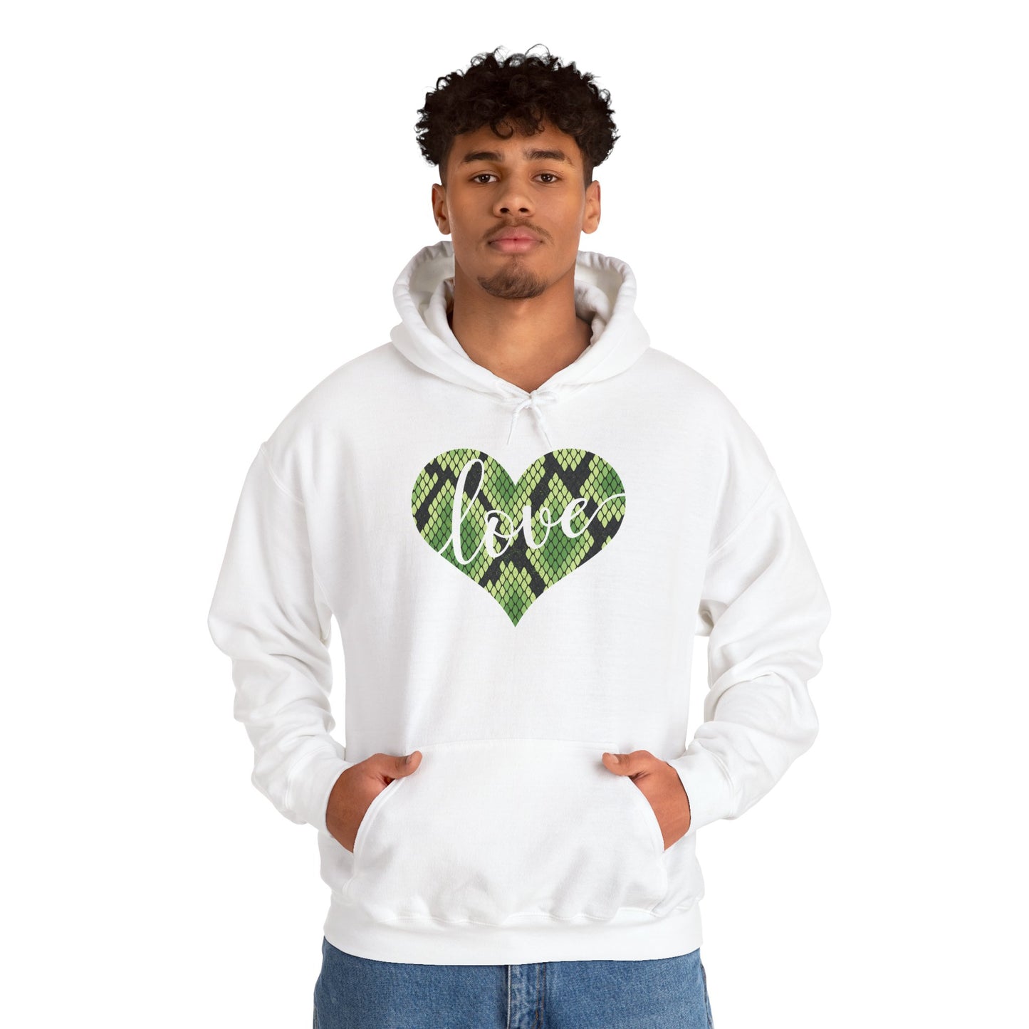 Reptile Love Unisex Hooded Sweatshirt with Bold Print - Great for Reptile Lovers