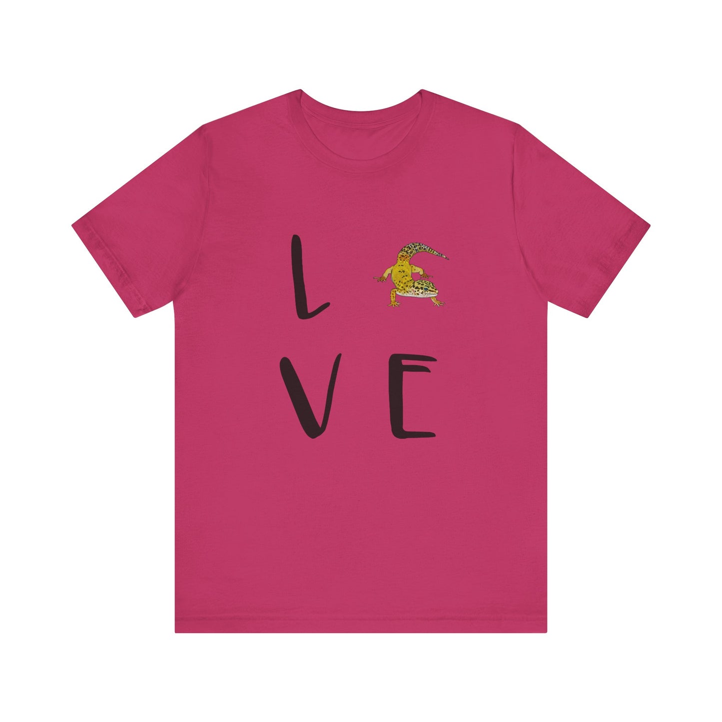 Leopard Gecko Love Unisex Jersey Tee - Casual Everyday Wear - Great for Reptile Lovers