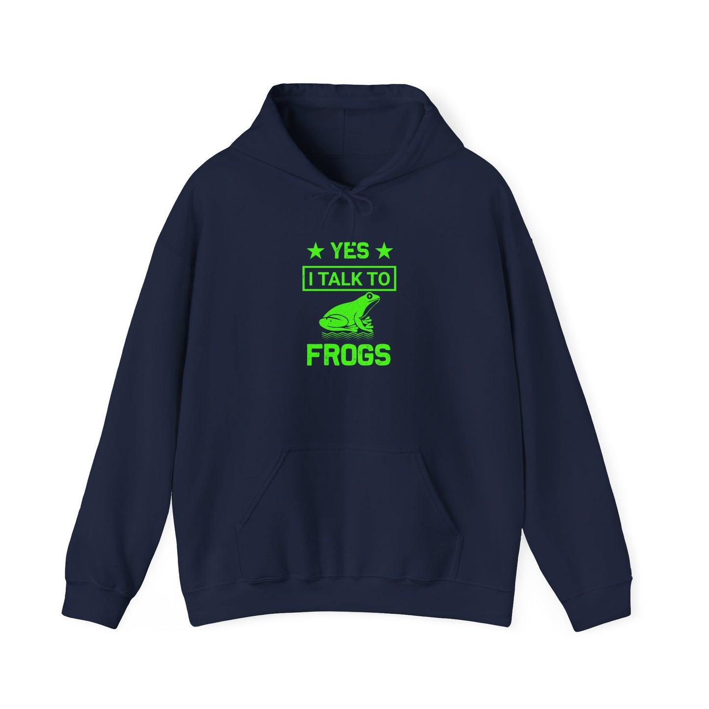 "I Talk to Frogs" Unisex Hooded Sweatshirt with Bold Print - Great for Reptile Lovers