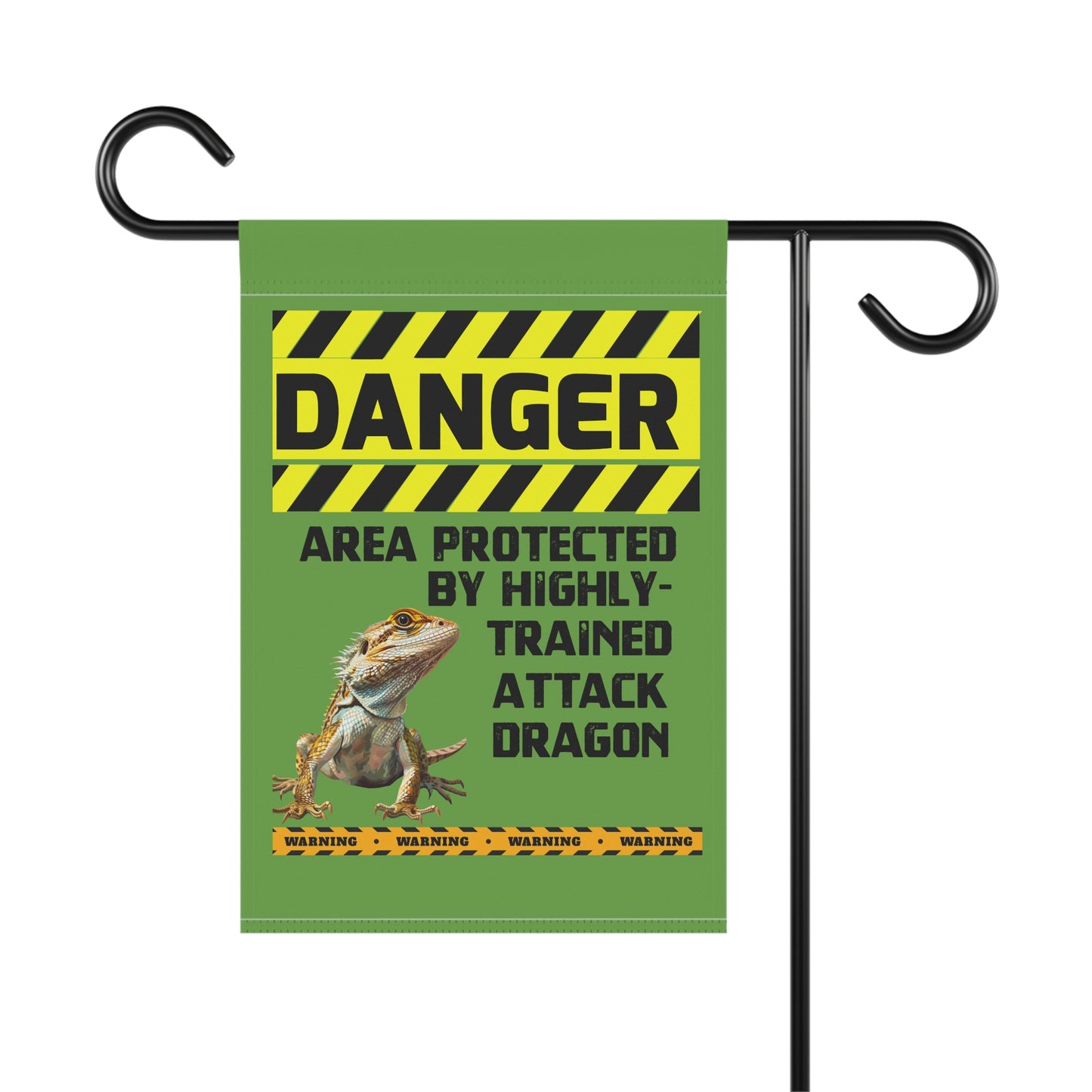 Bearded Dragon Danger Garden House Banner - Customizable Outdoor Decor to Showcase Your Love of Reptiles