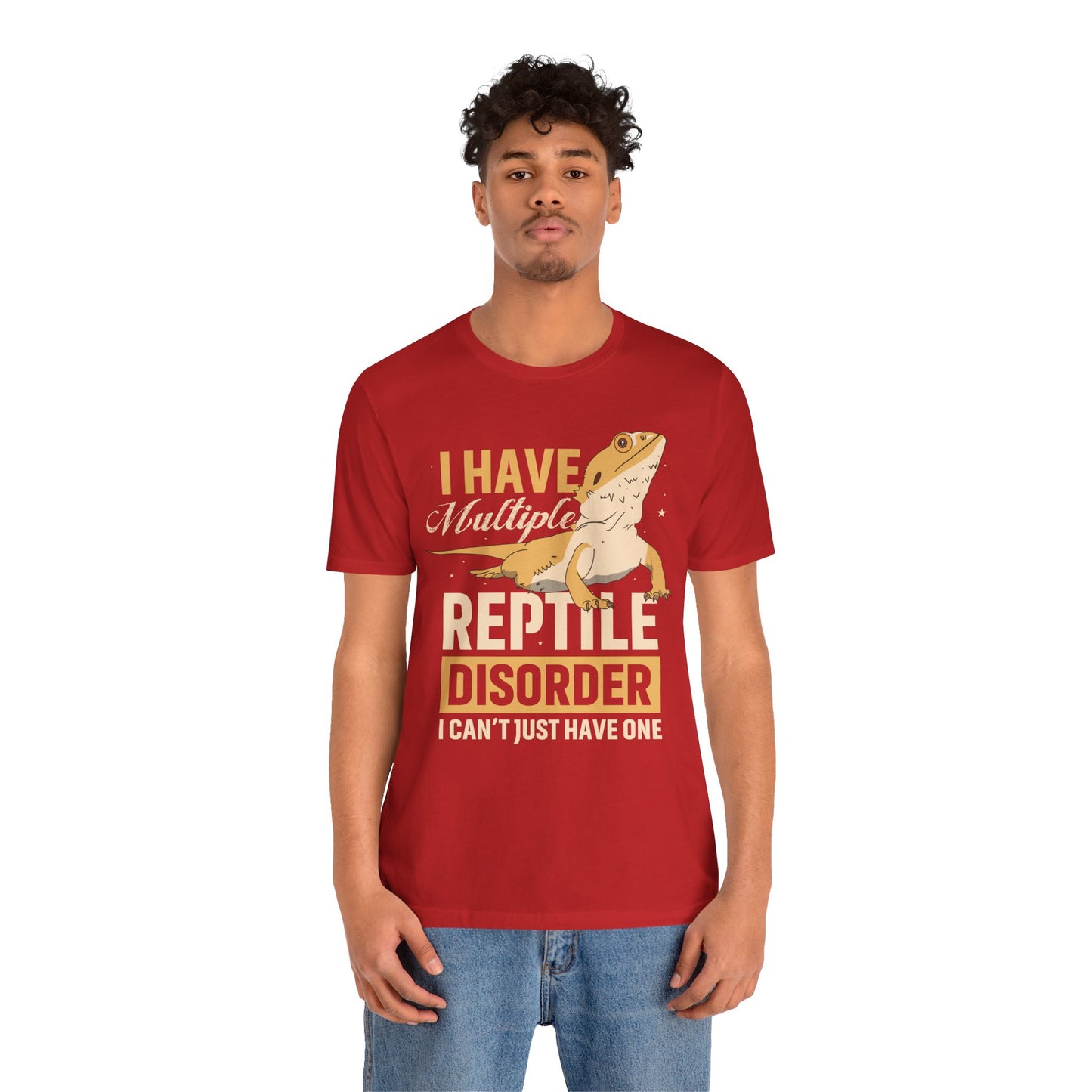 "Multiple Reptile Disorder" Print Unisex Jersey Tee - Casual Everyday Wear - Great for Reptile Lovers