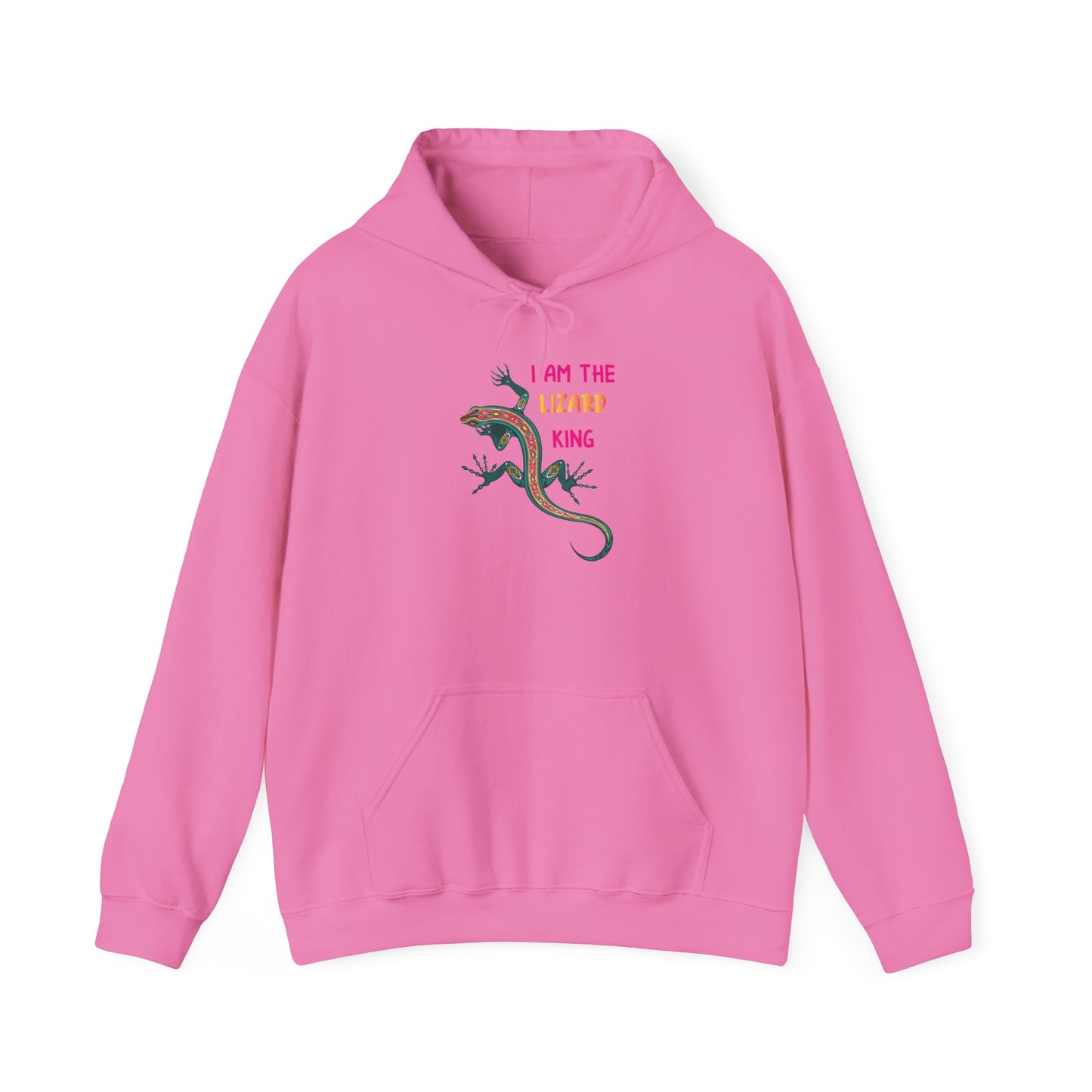 "I Am The Lizard King" Unisex Hooded Sweatshirt with Bold Print - Great for Reptile Lovers