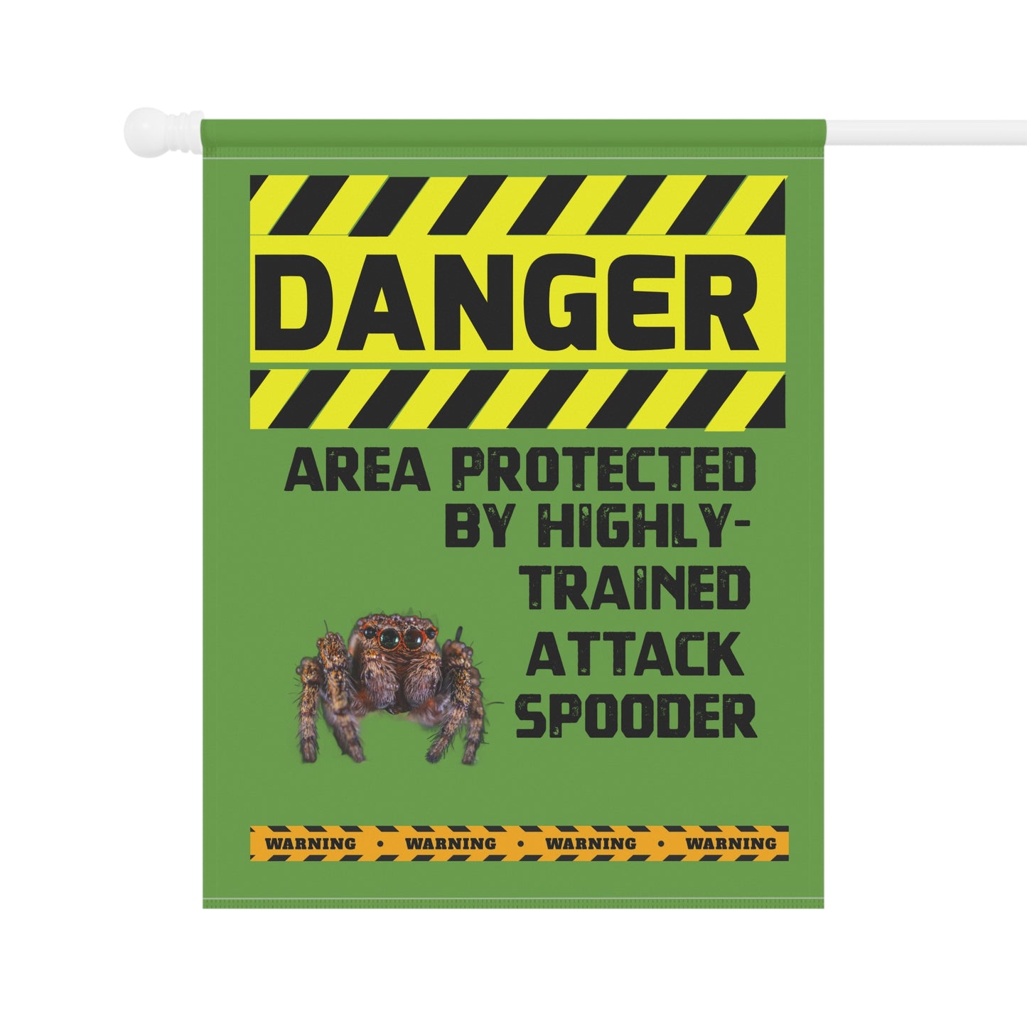 Jumping Spider Danger Garden House Banner - Customizable Outdoor Decor to Showcase Your Love of Reptiles