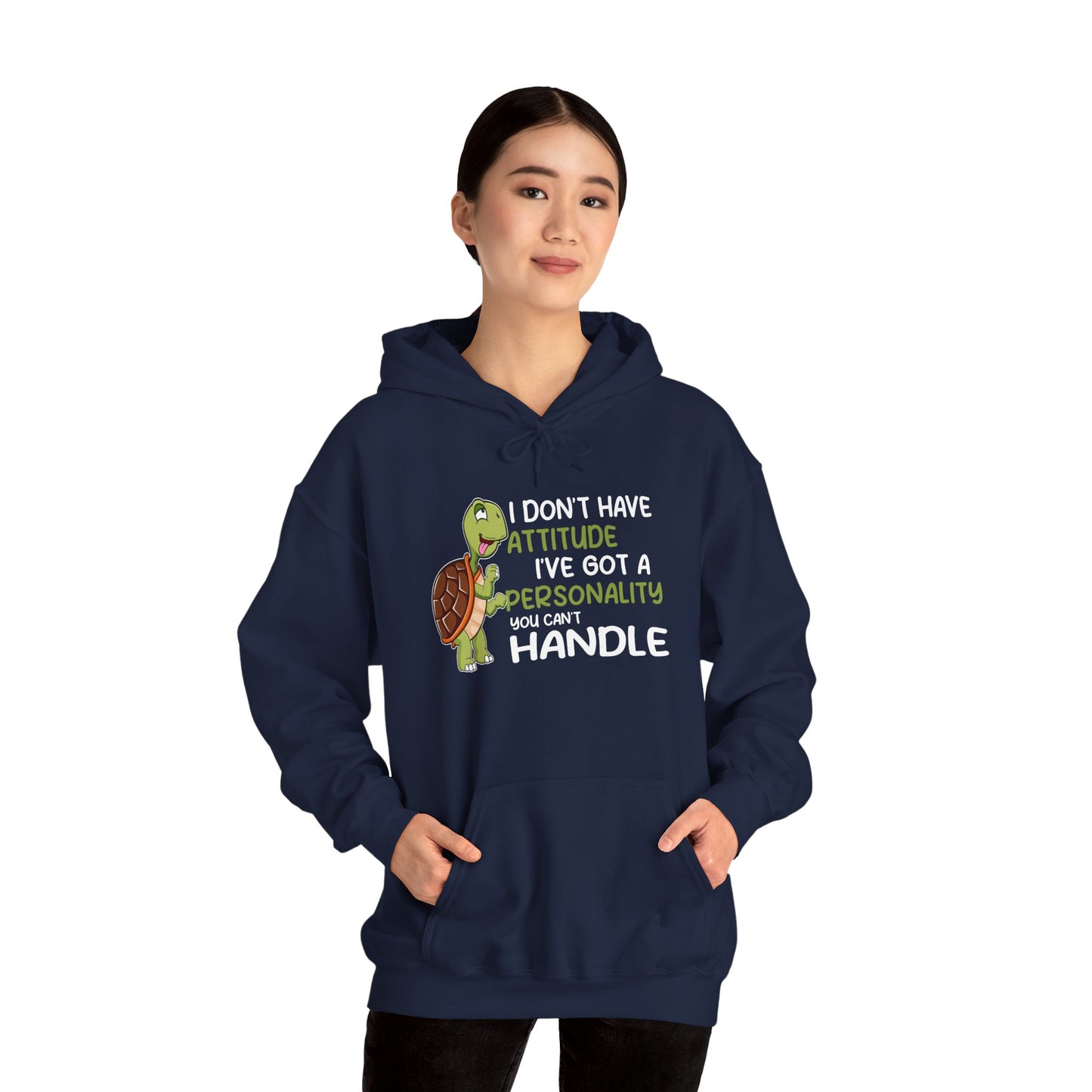 "A Personality You Can't Handle" Cozy Unisex Hooded Sweatshirt with Bold Print - Great for Reptile Lovers