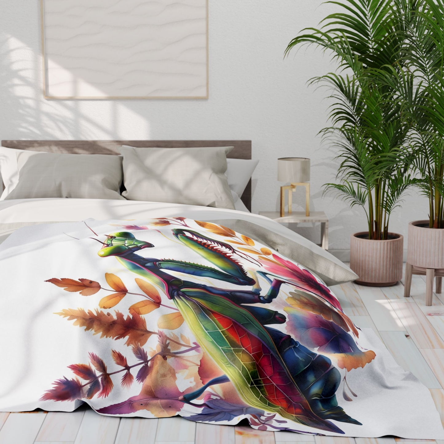Praying Mantis Cozy Arctic Fleece Blanket | Perfect for Home Decor, Gifting, and Cozy Nights - Snuggle up with a Mantis