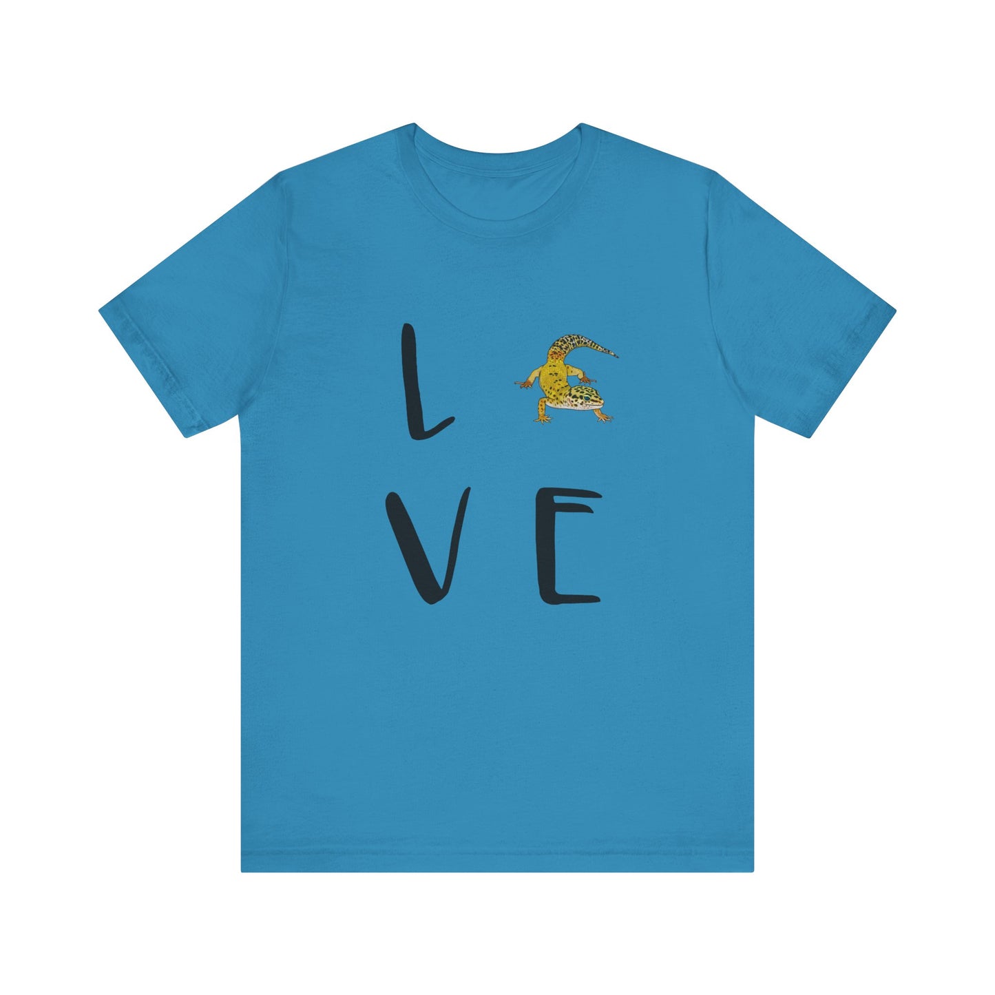 Leopard Gecko Love Unisex Jersey Tee - Casual Everyday Wear - Great for Reptile Lovers