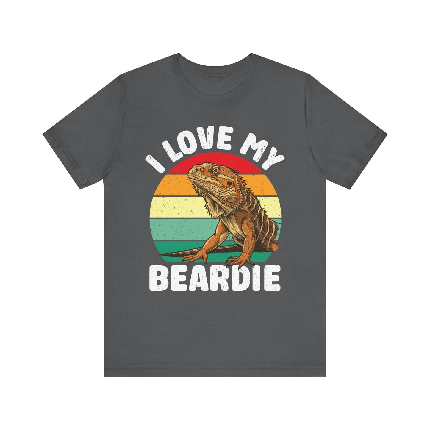 "I Love My Beardie" Unisex Jersey Tee - Casual Everyday Wear - Great for Reptile Lovers