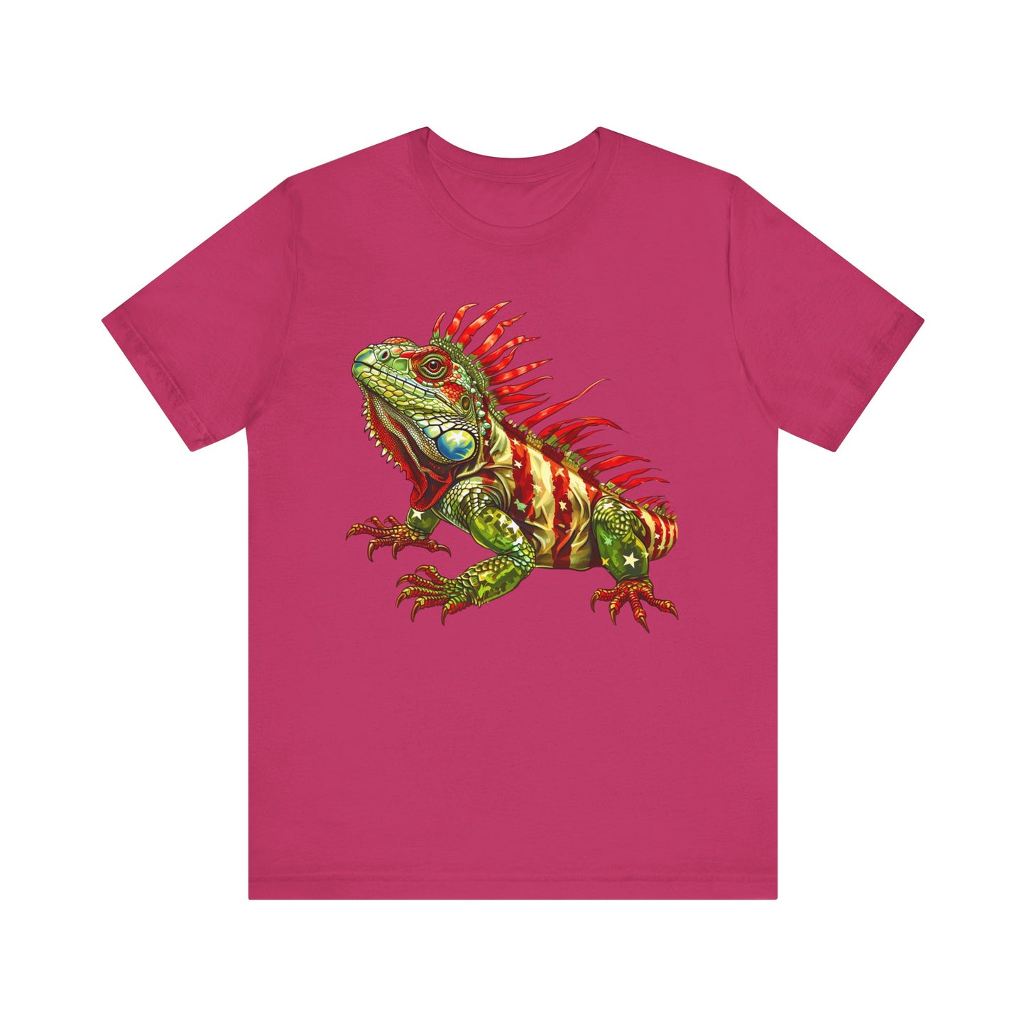 Flagged Iguana Unisex Jersey Tee - Casual Everyday Wear - Great for Reptile Lovers