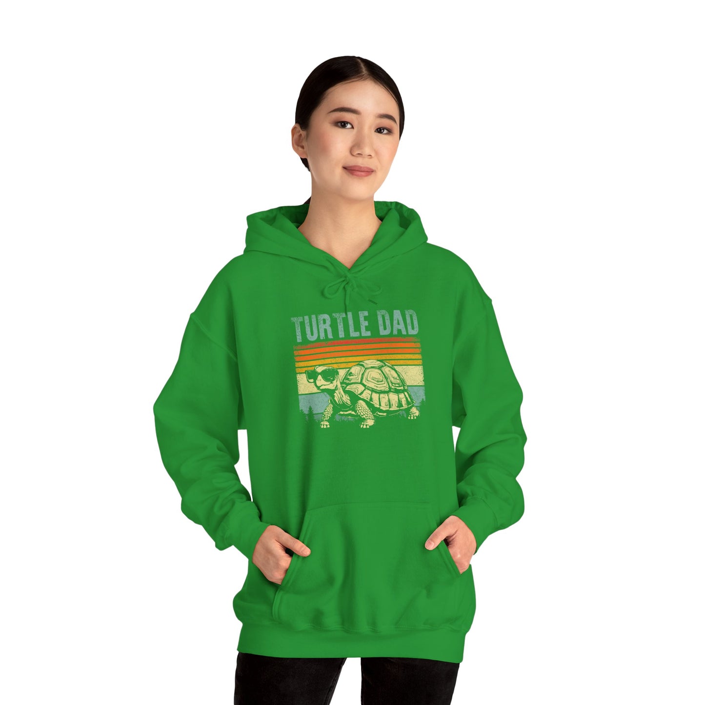 "Turtle Dad" Unisex Hooded Sweatshirt with Bold Print - Great for Reptile Lovers