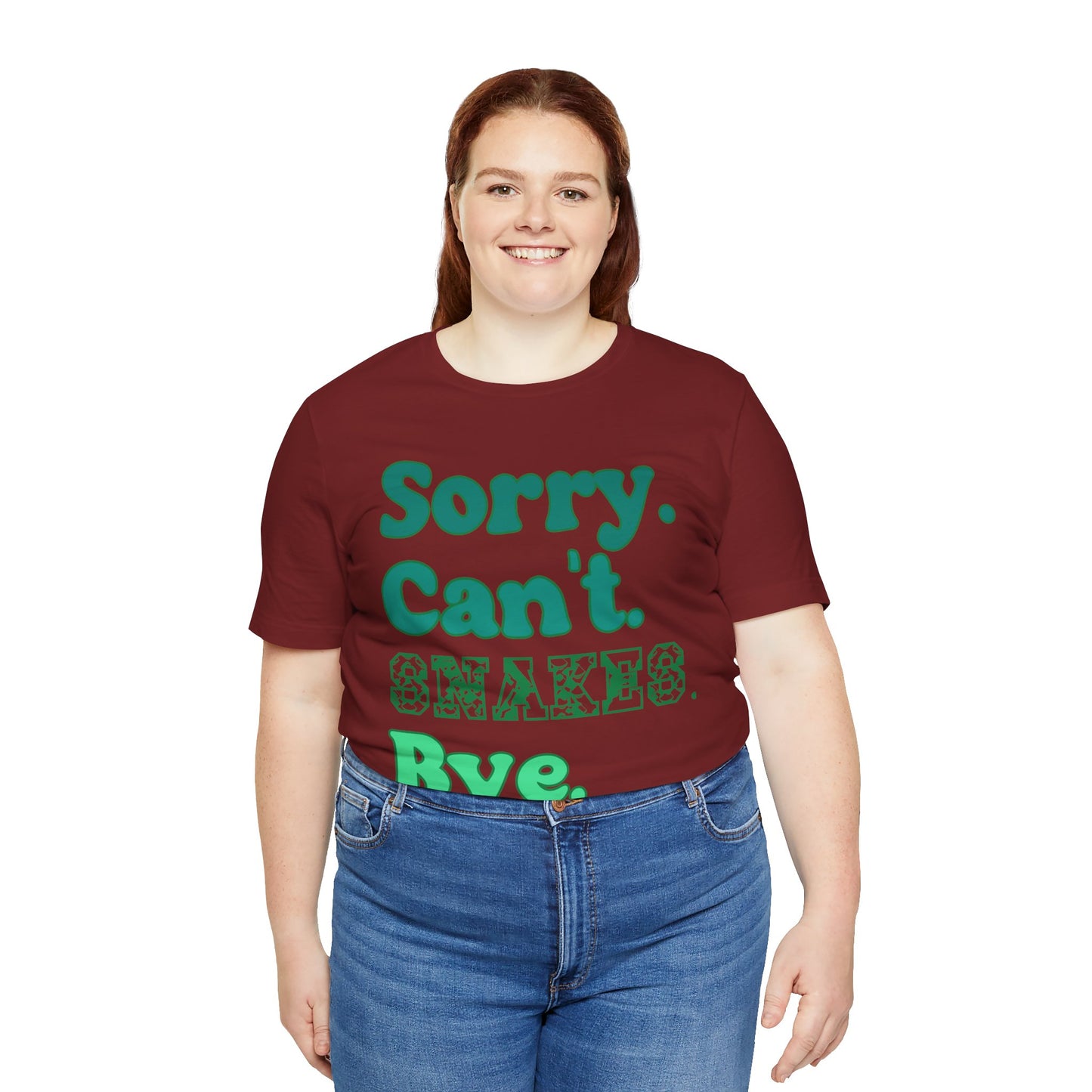 "Sorry Snakes" Unisex Jersey Tee - Casual Everyday Wear - Great for Reptile Lovers