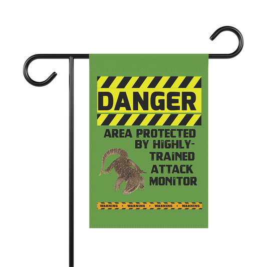 Savannah Monitor Danger Garden House Banner - Customizable Outdoor Decor to Showcase Your Love of Reptiles