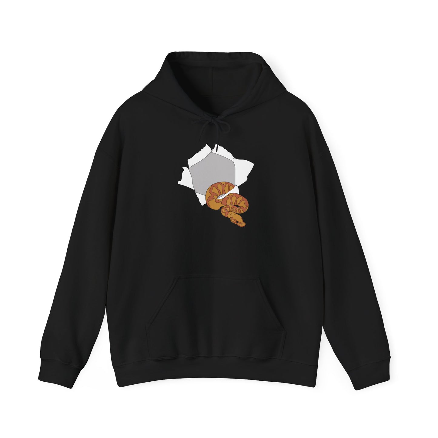 Python Escape Unisex Hooded Sweatshirt with Bold Print - Great for Reptile Lovers
