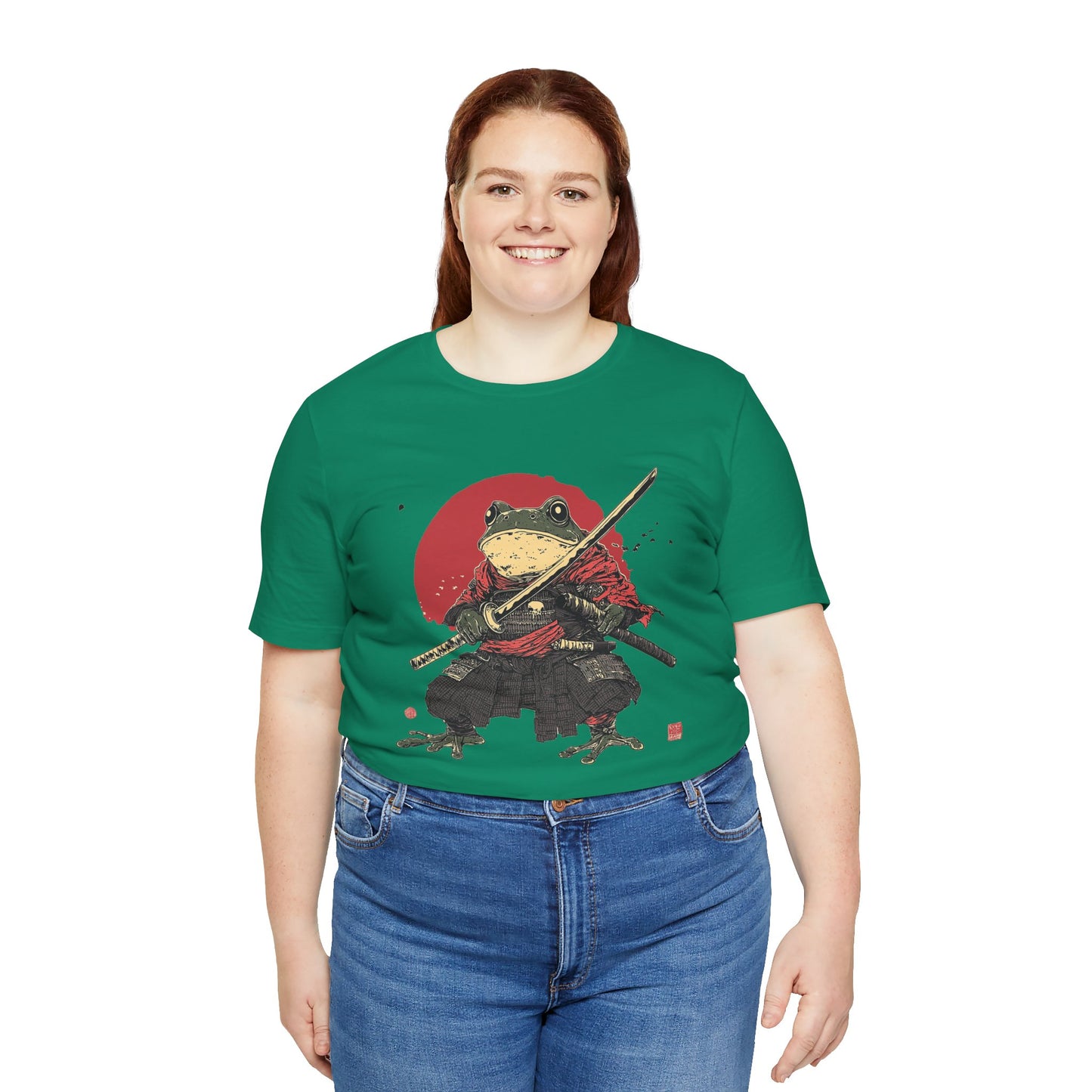 Samurai Frog Unisex Jersey Tee - Casual Everyday Wear - Great for Reptile Lovers